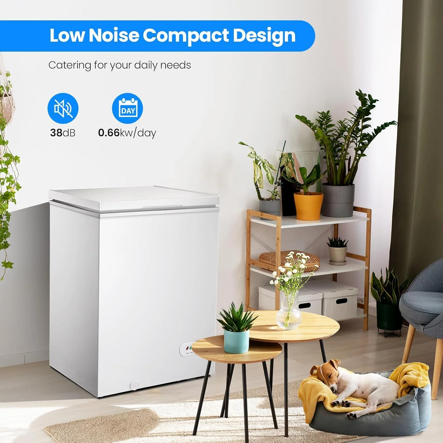 3.5 Cubic Feet Chest Freezer with 2 Removable Baskets D5897H - Image 28