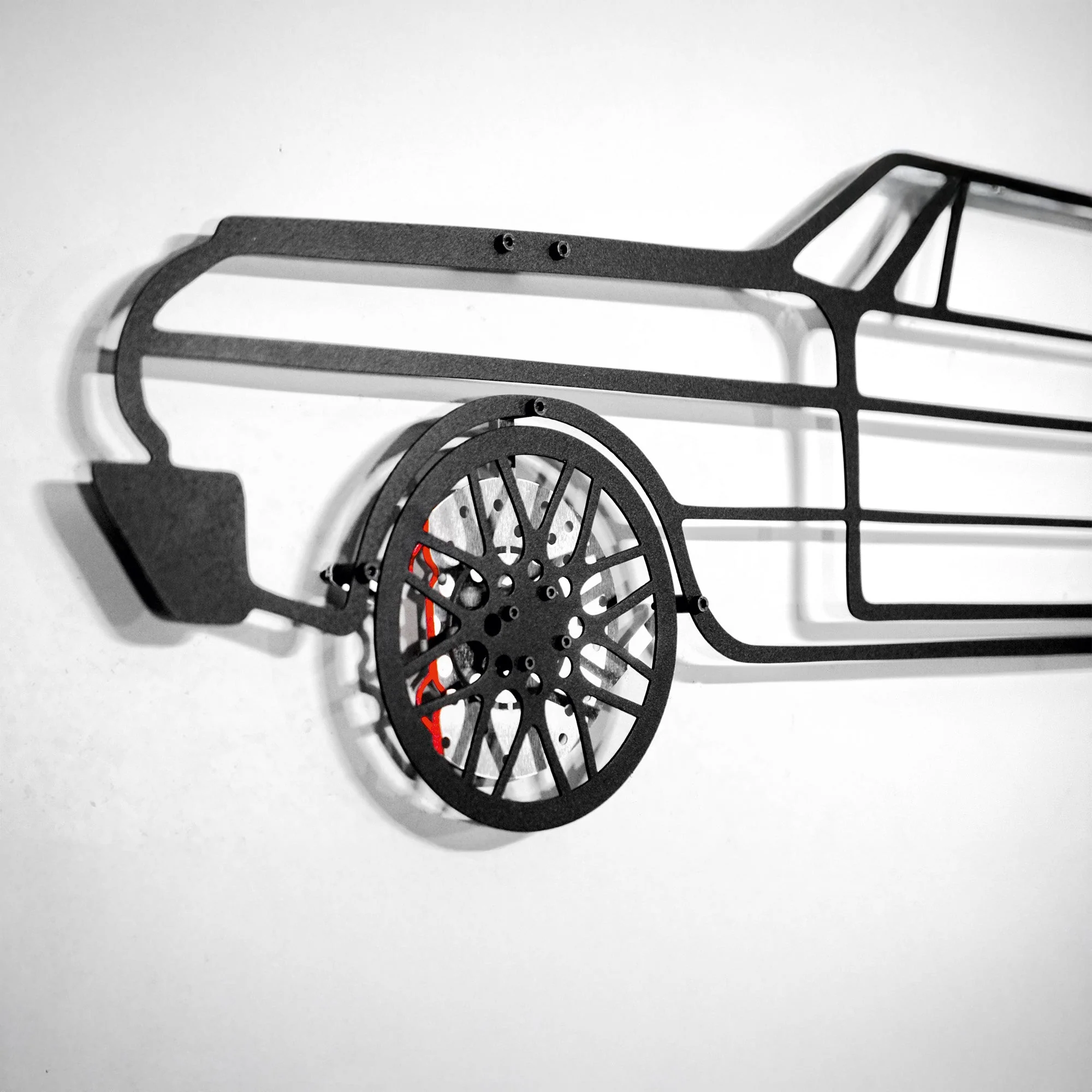 Chevrolet Impala Wall Art – Classic Steel Silhouette with Spinning Wheels-KAFMEKA019 - Image 4