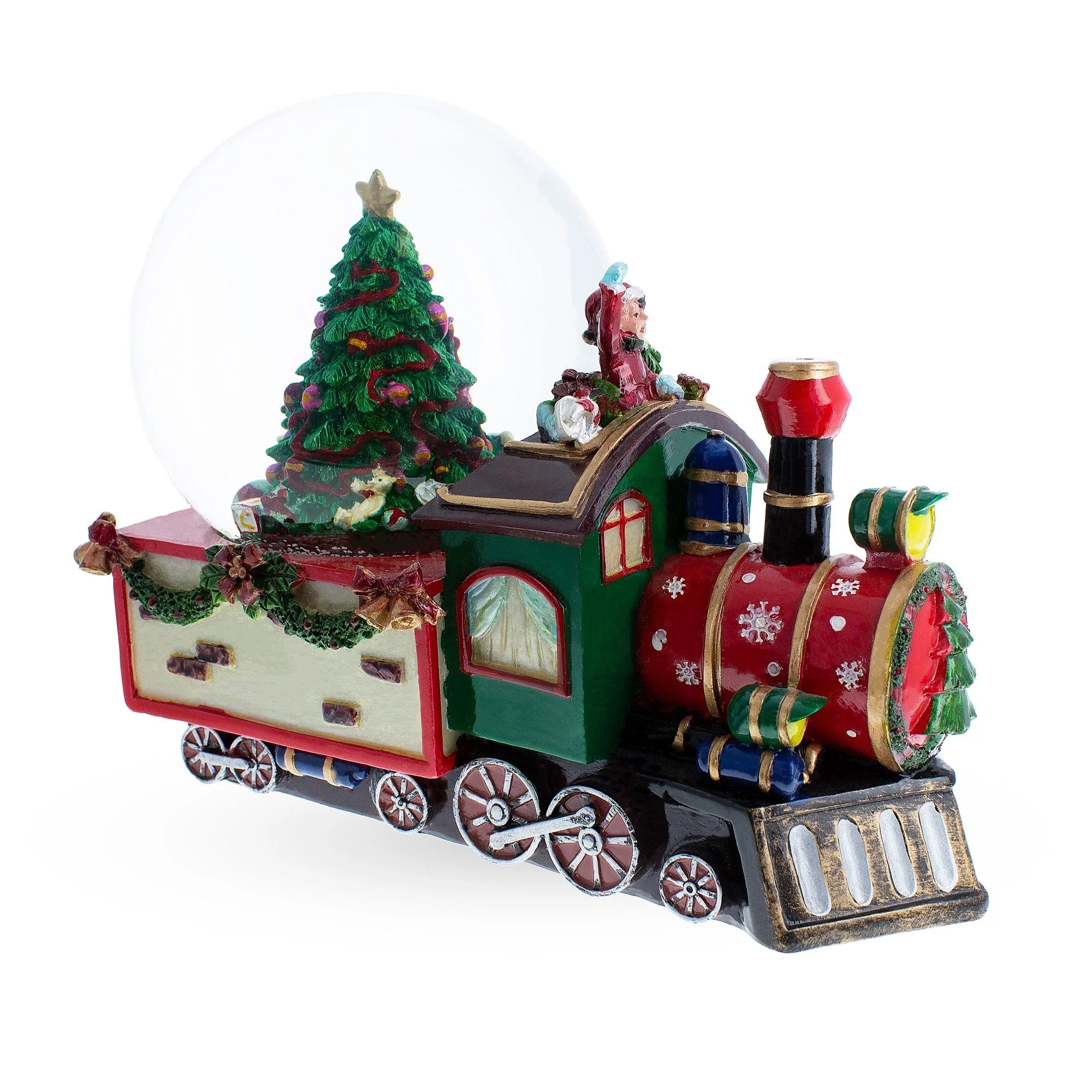 Children Riding Train Musical Water Snow Globe - Image 3