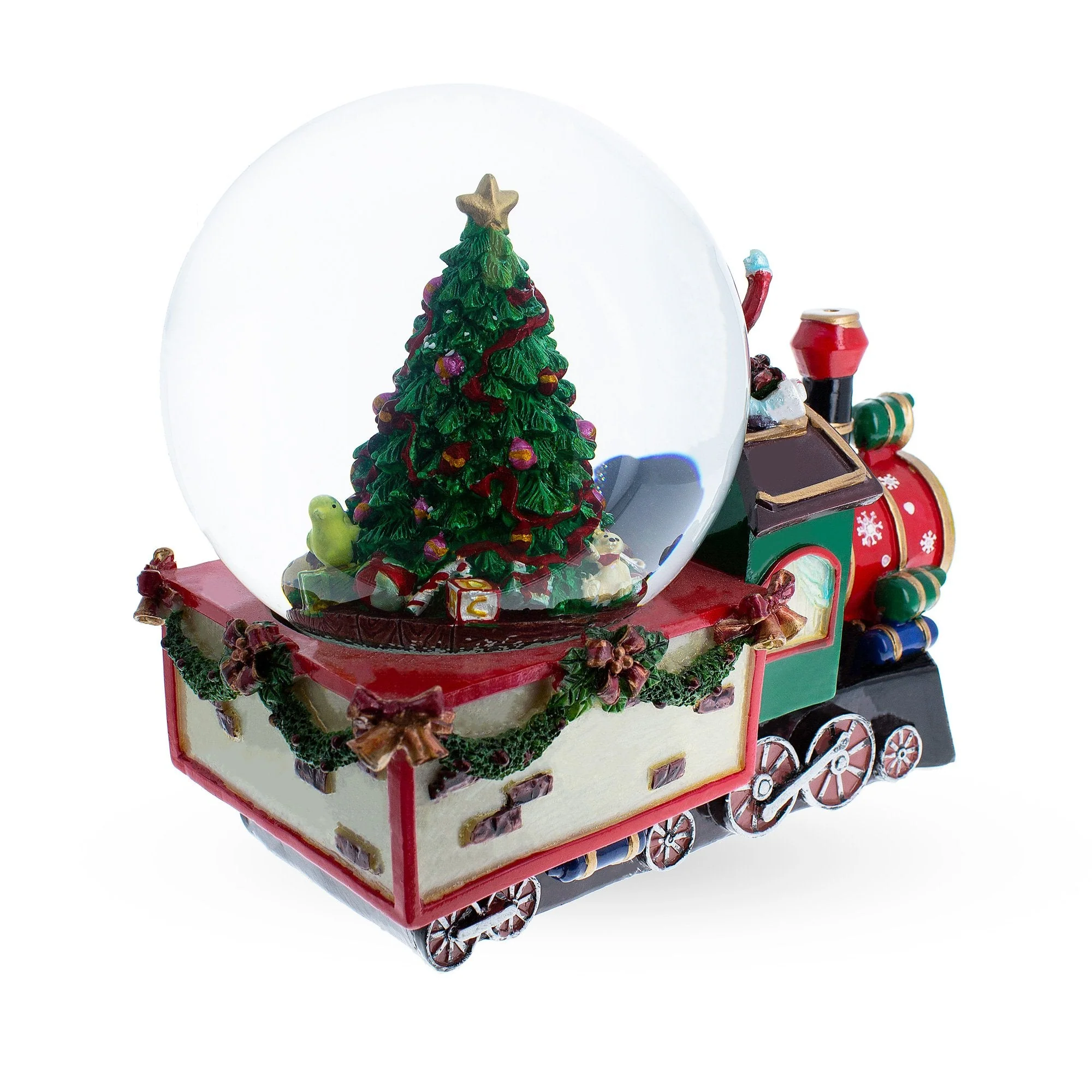 Children Riding Train Musical Water Snow Globe - Image 4