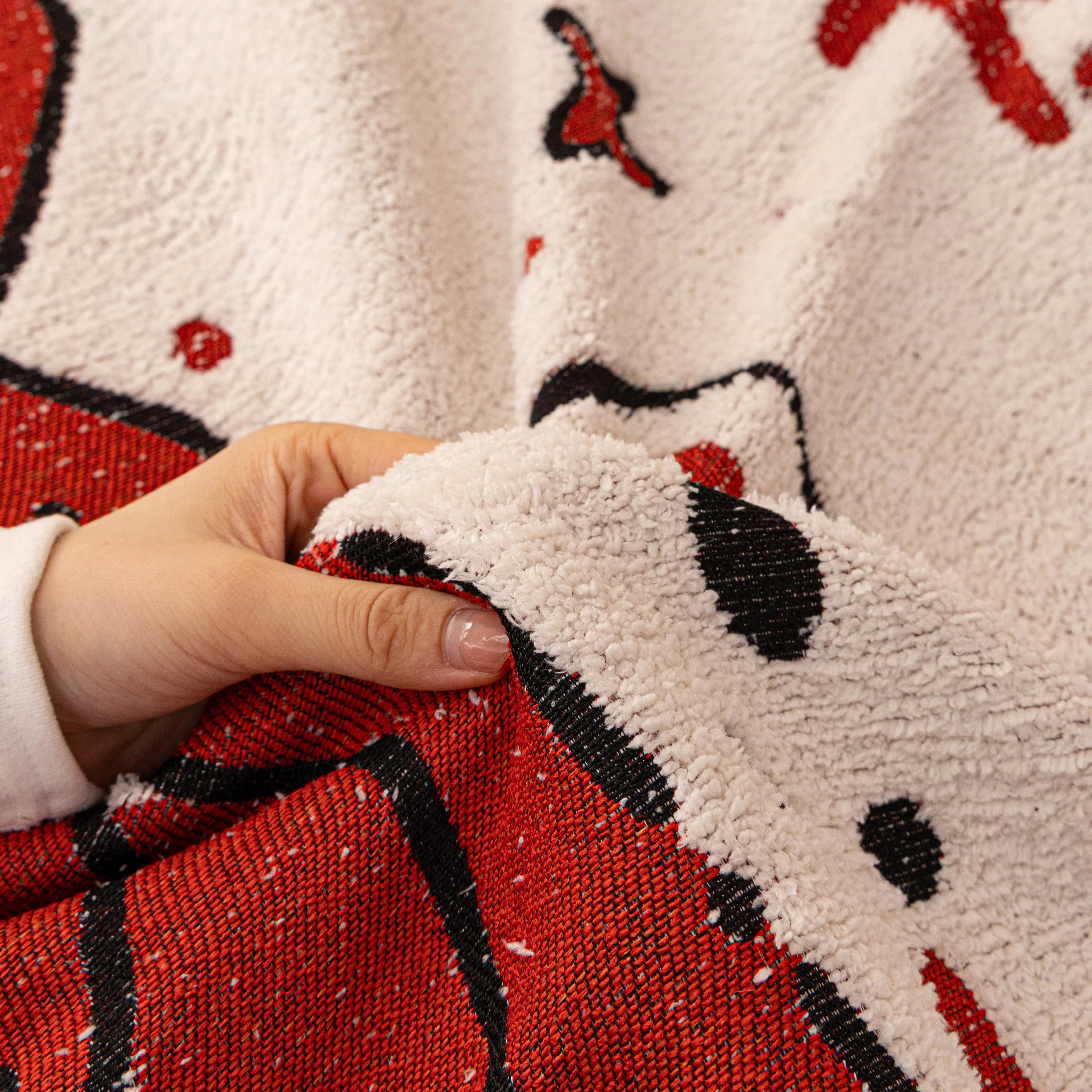 Chinese New Year Sofa Throw Cover Blanket, Decor Festive Red Fu Pattern Couch Cover - Image 42