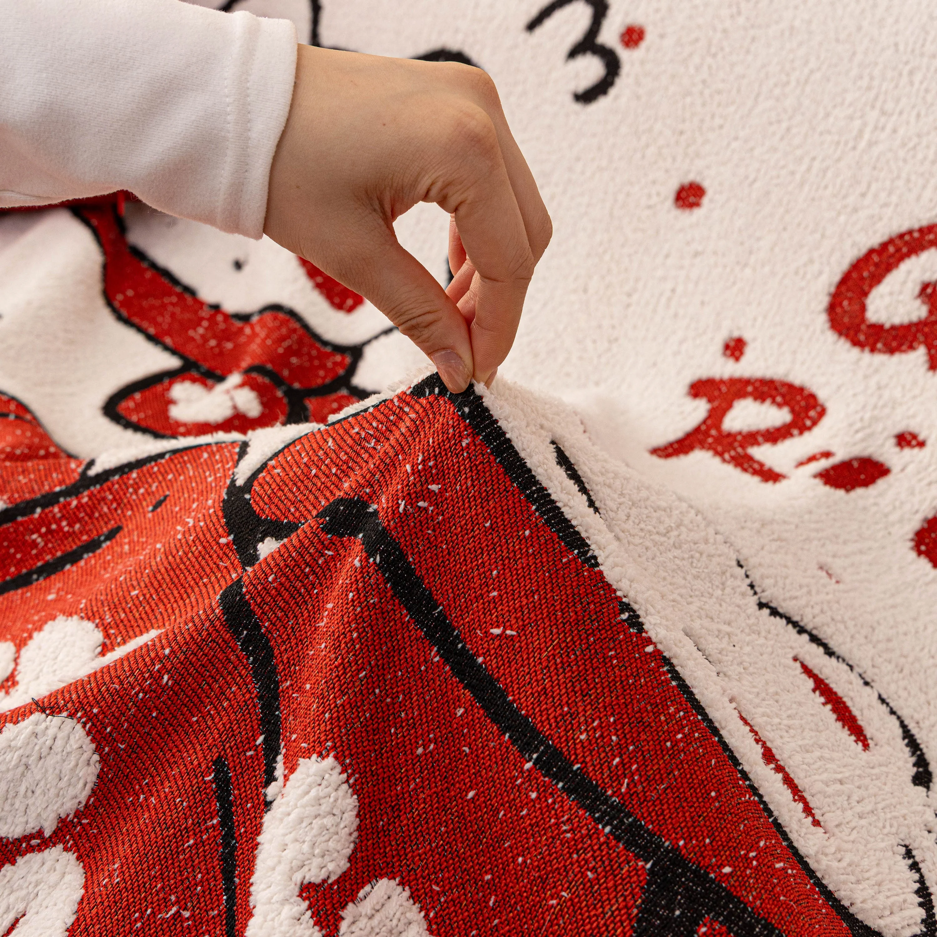 Chinese New Year Sofa Throw Cover Blanket, Decor Festive Red Fu Pattern Couch Cover - Image 43