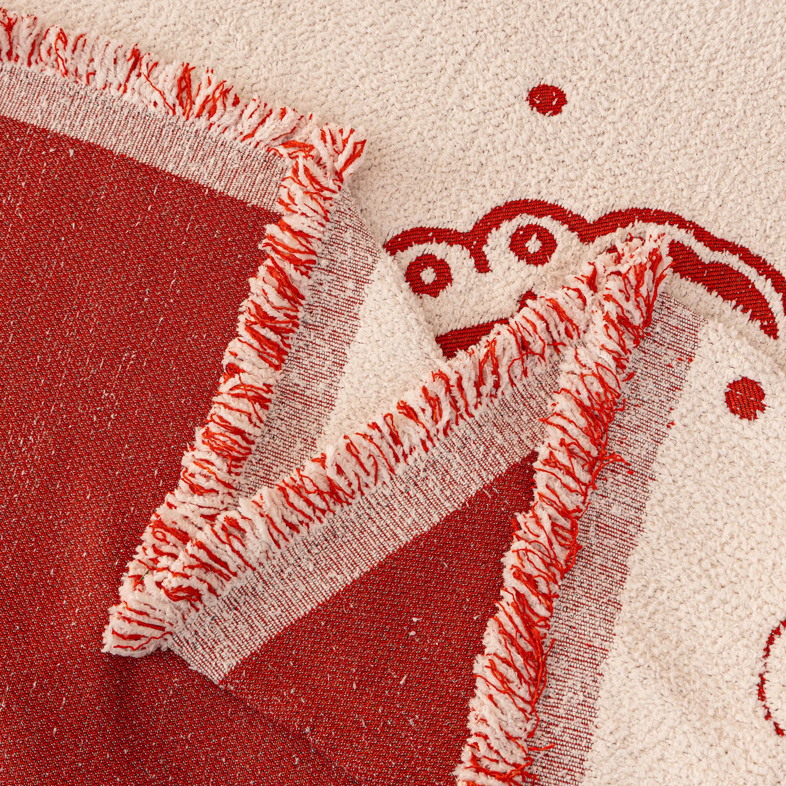 Chinese New Year Sofa Throw Cover Blanket, Decor Festive Red Fu Pattern Couch Cover - Image 69