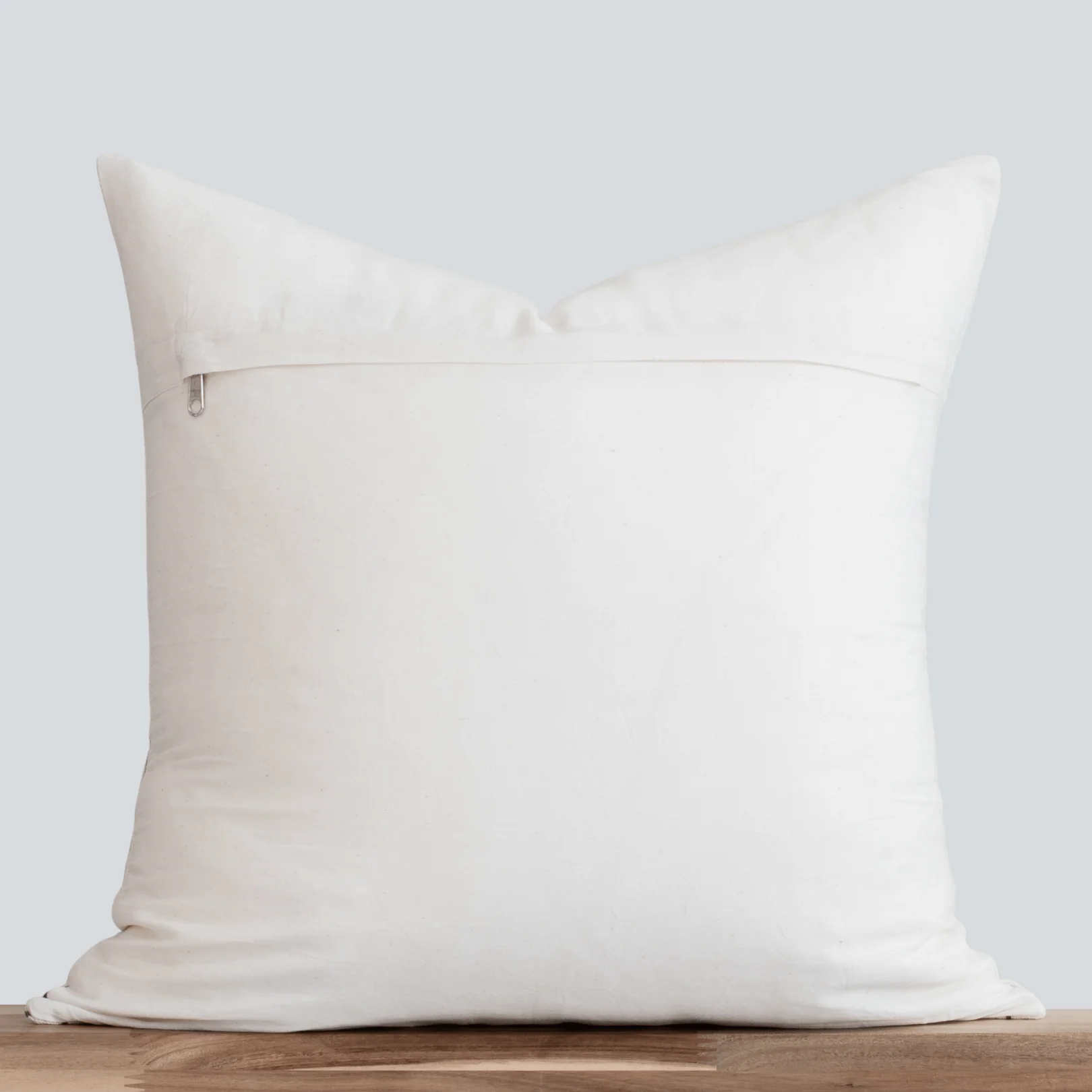 Chloe Floral Block Printed Pillow Cover | Blue - Image 8