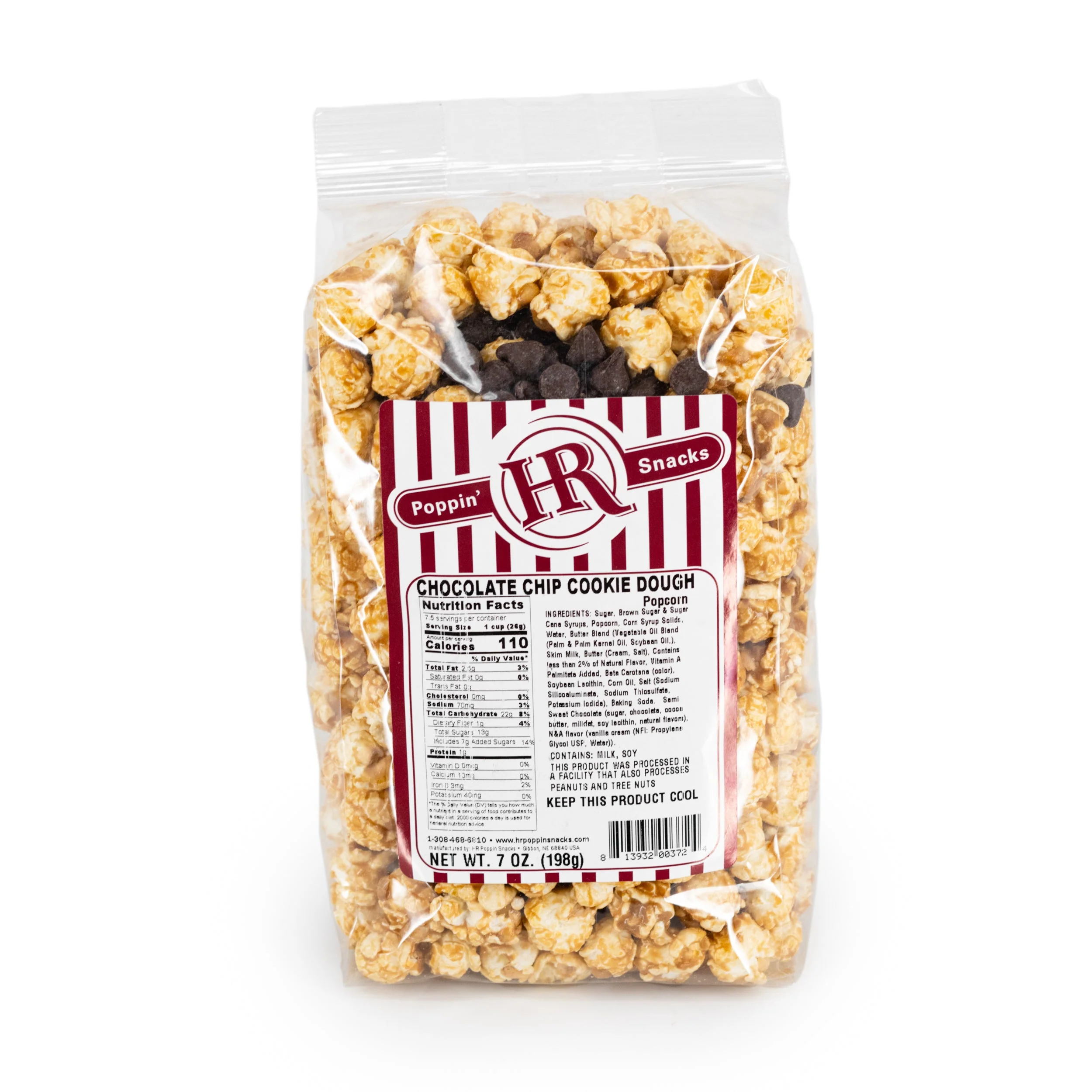 Chocolate Chip Cookie Dough Popcorn | 7 oz | Pack of 2 | HR Poppin' Snacks - Image 2