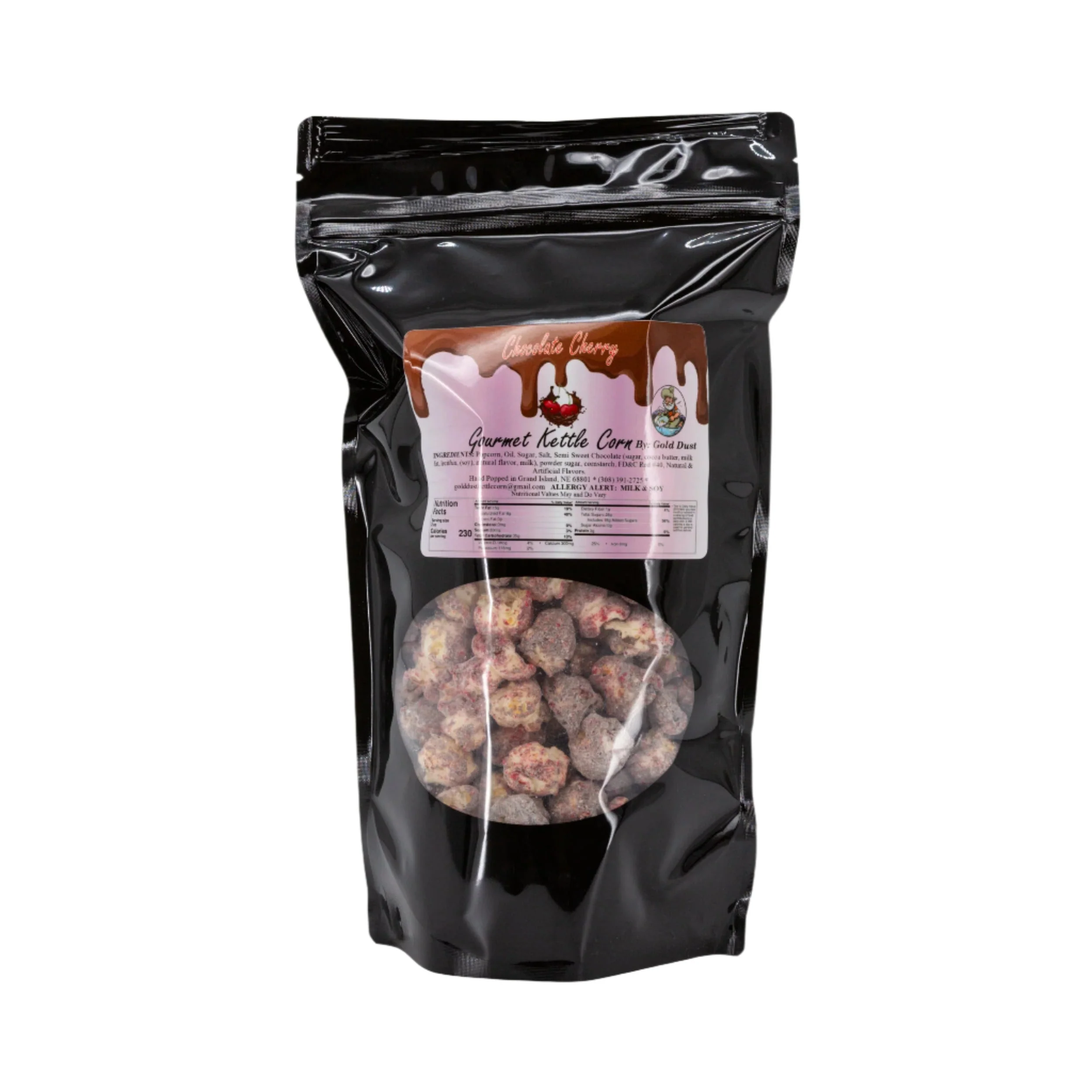 Chocolate Covered Cherry Kettle Corn | 6.5 oz | Pack of 2 | Non-GMO | Gold Dust Kettle Corn - Image 2