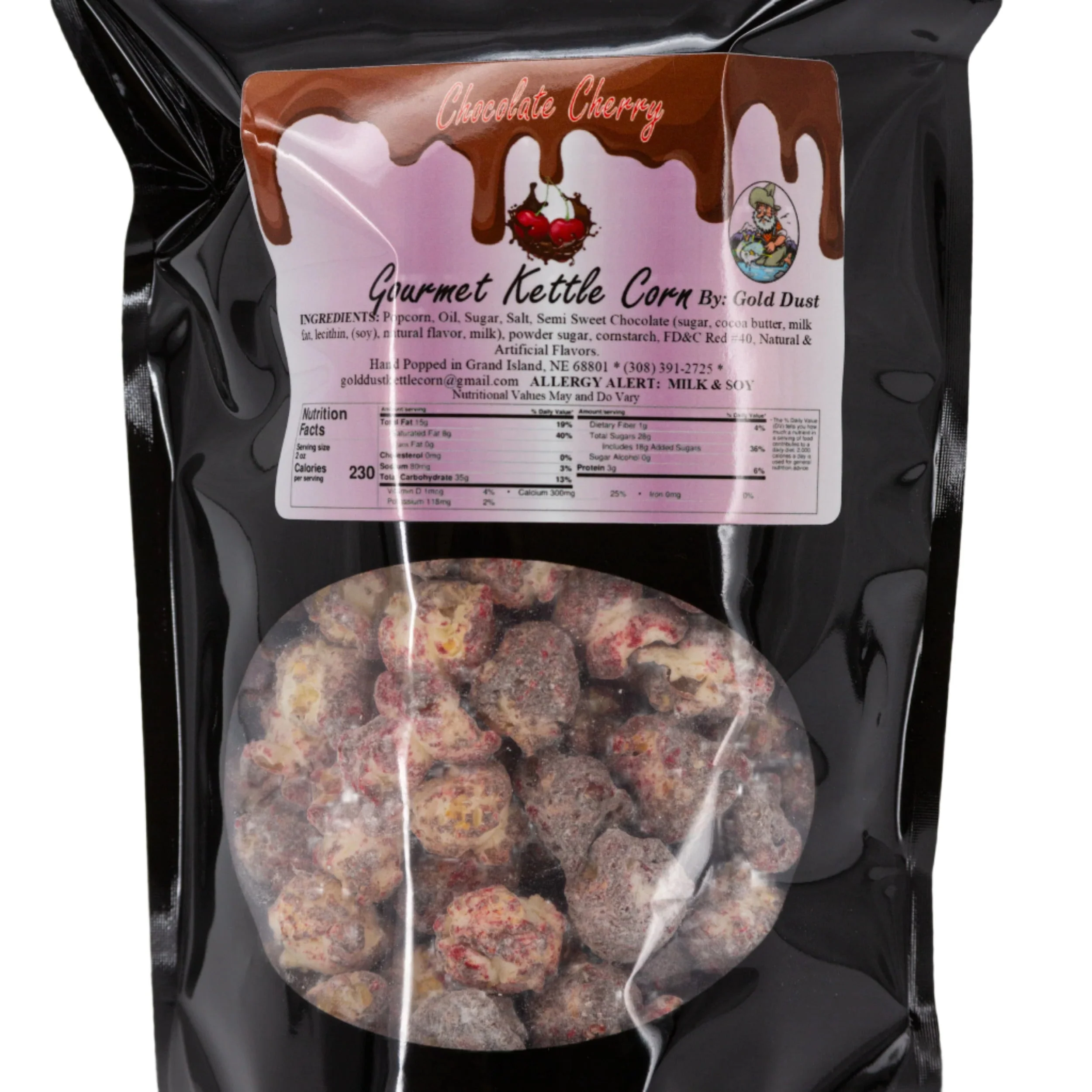 Chocolate Covered Cherry Kettle Corn | 6.5 oz | Pack of 2 | Non-GMO | Gold Dust Kettle Corn - Image 4