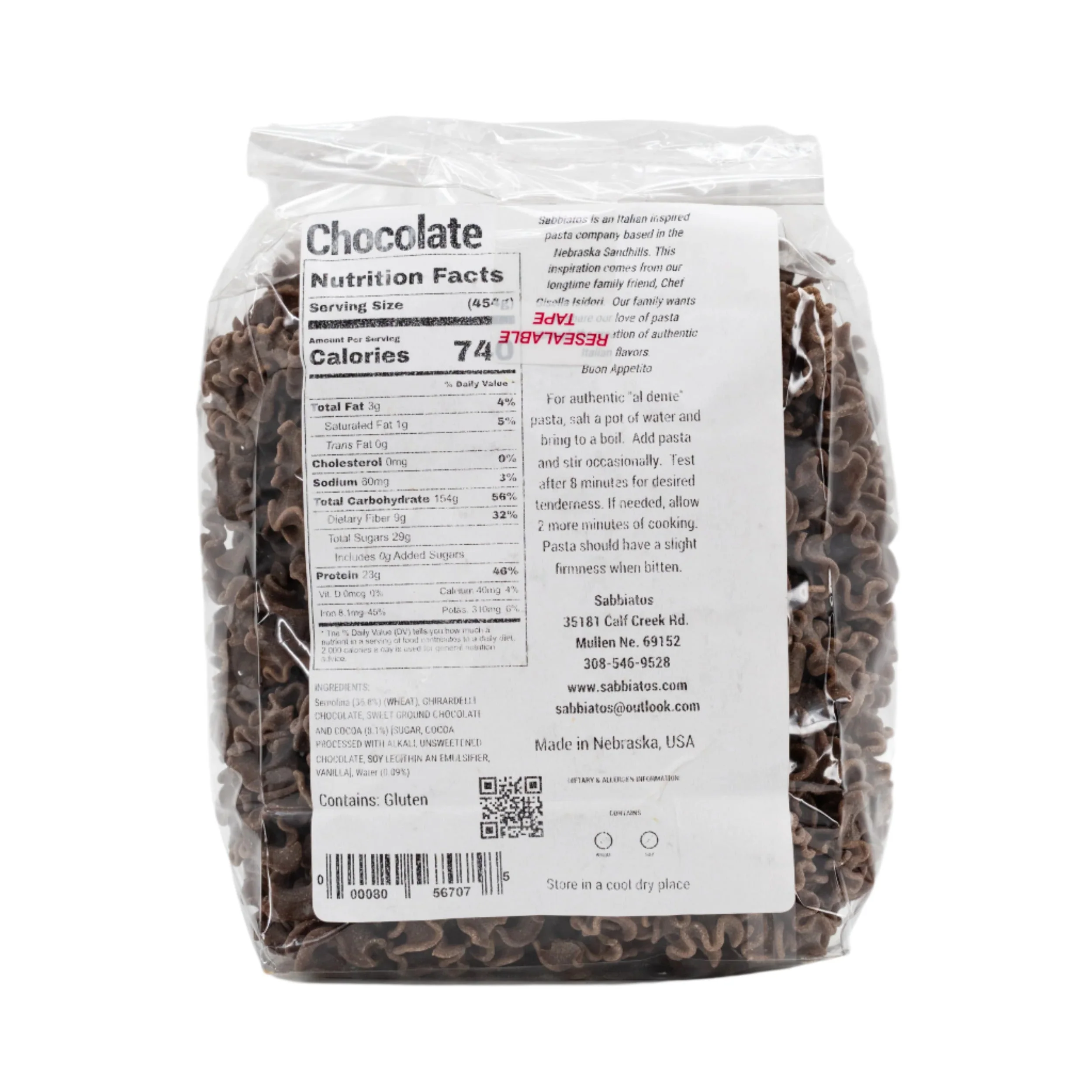 Chocolate Noodles | Gigli | 16 oz | Pack of 2 | Sabbiatos - Image 4