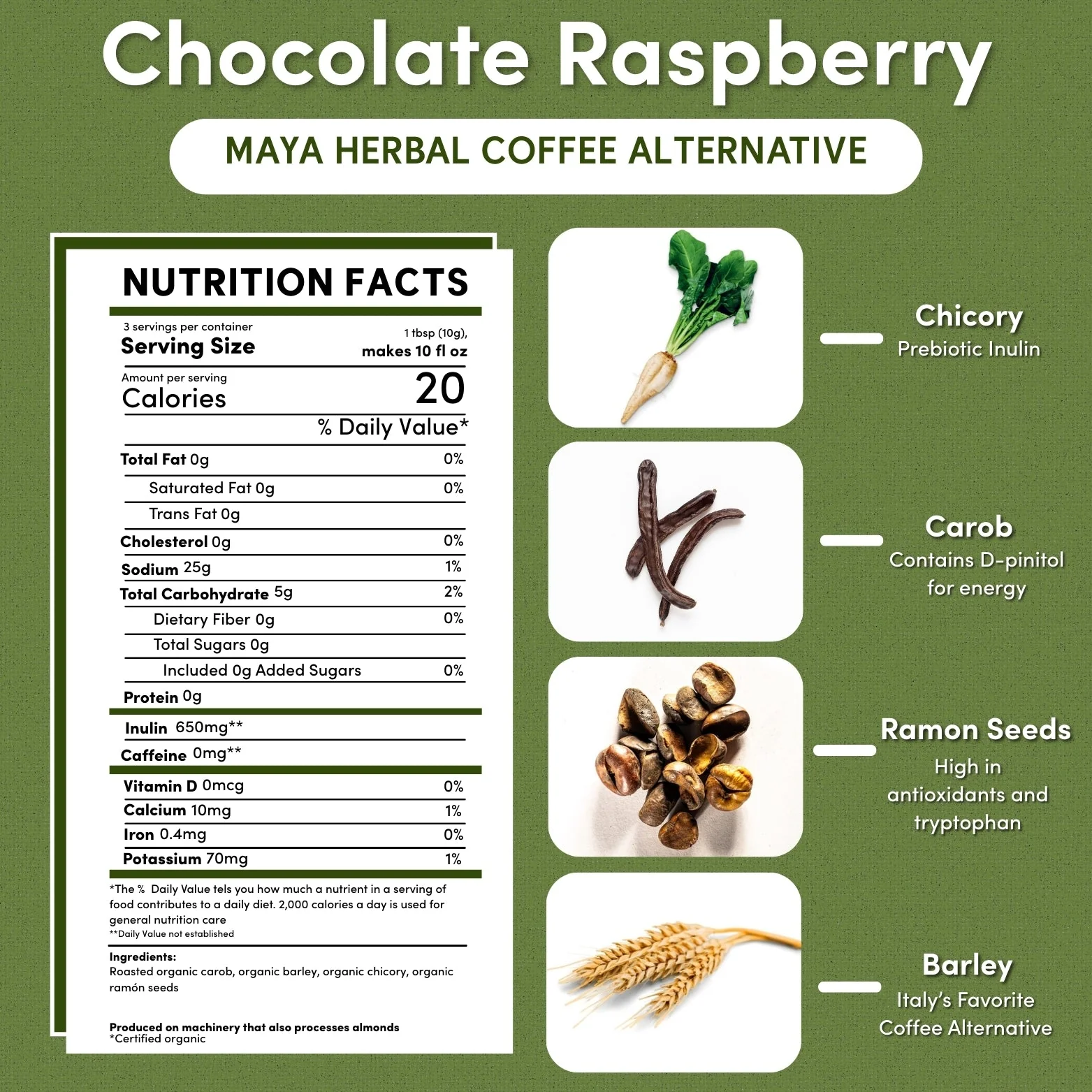 Chocolate Raspberry Chicory Herbal Coffee - Image 7