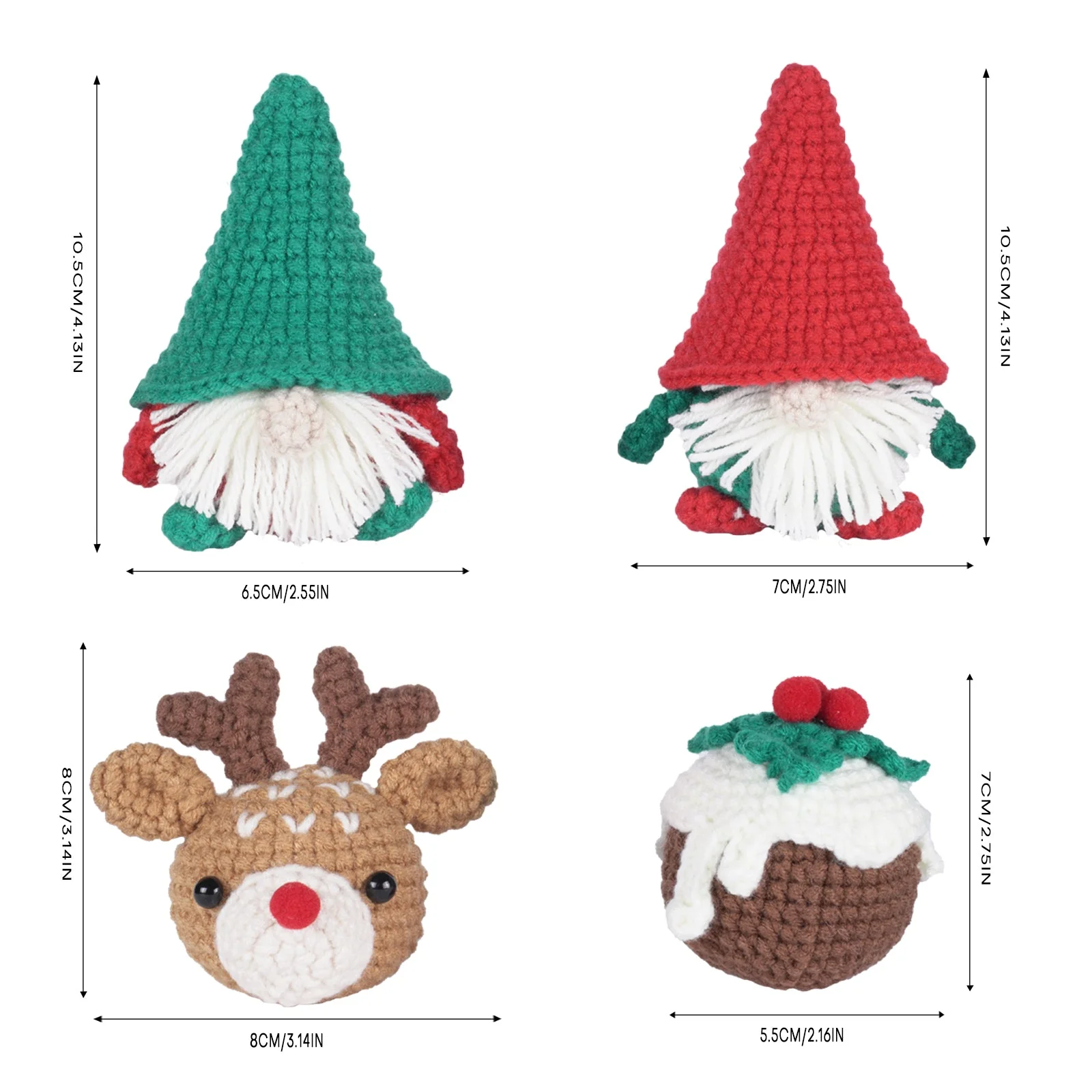 Christmas Amigurumi DIY Crochet Kit Wizardi F07N8-M118 - Image 4