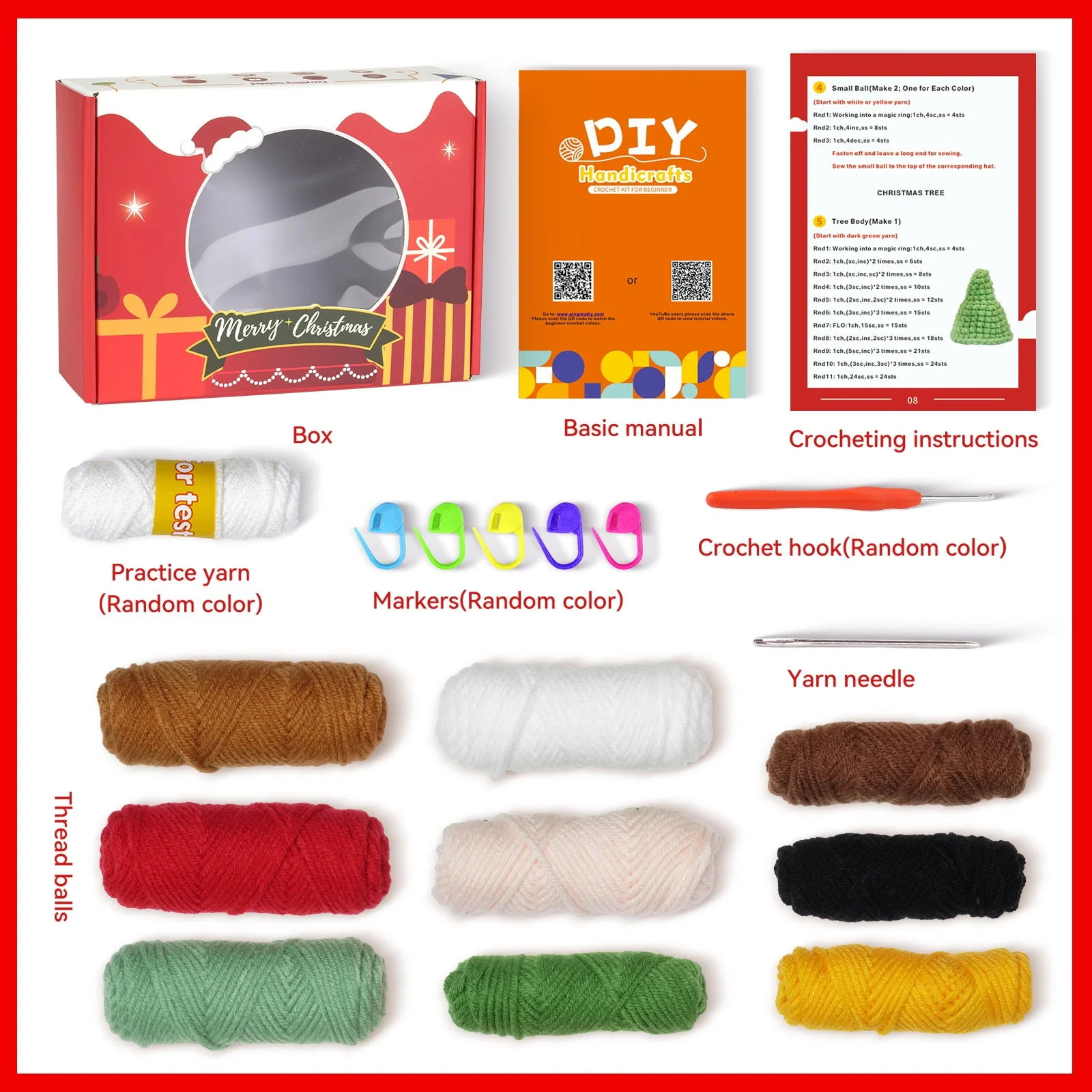 Christmas Amigurumi DIY Crochet Kit Wizardi F07N8-M238 - Image 6