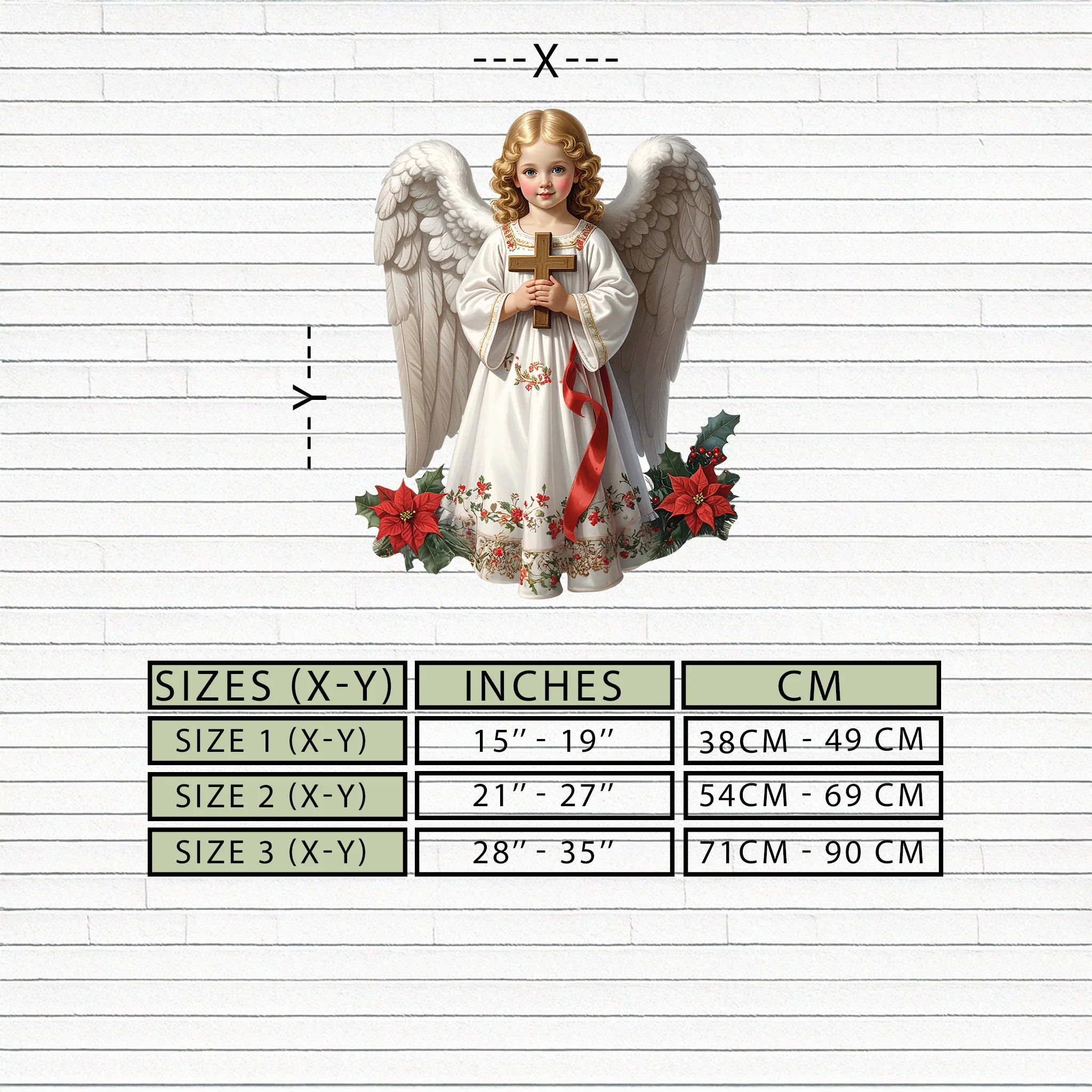 Christmas Angel Metal Wall Art – Holy Child UV Printed Decor-KAFUVM018 - Image 9