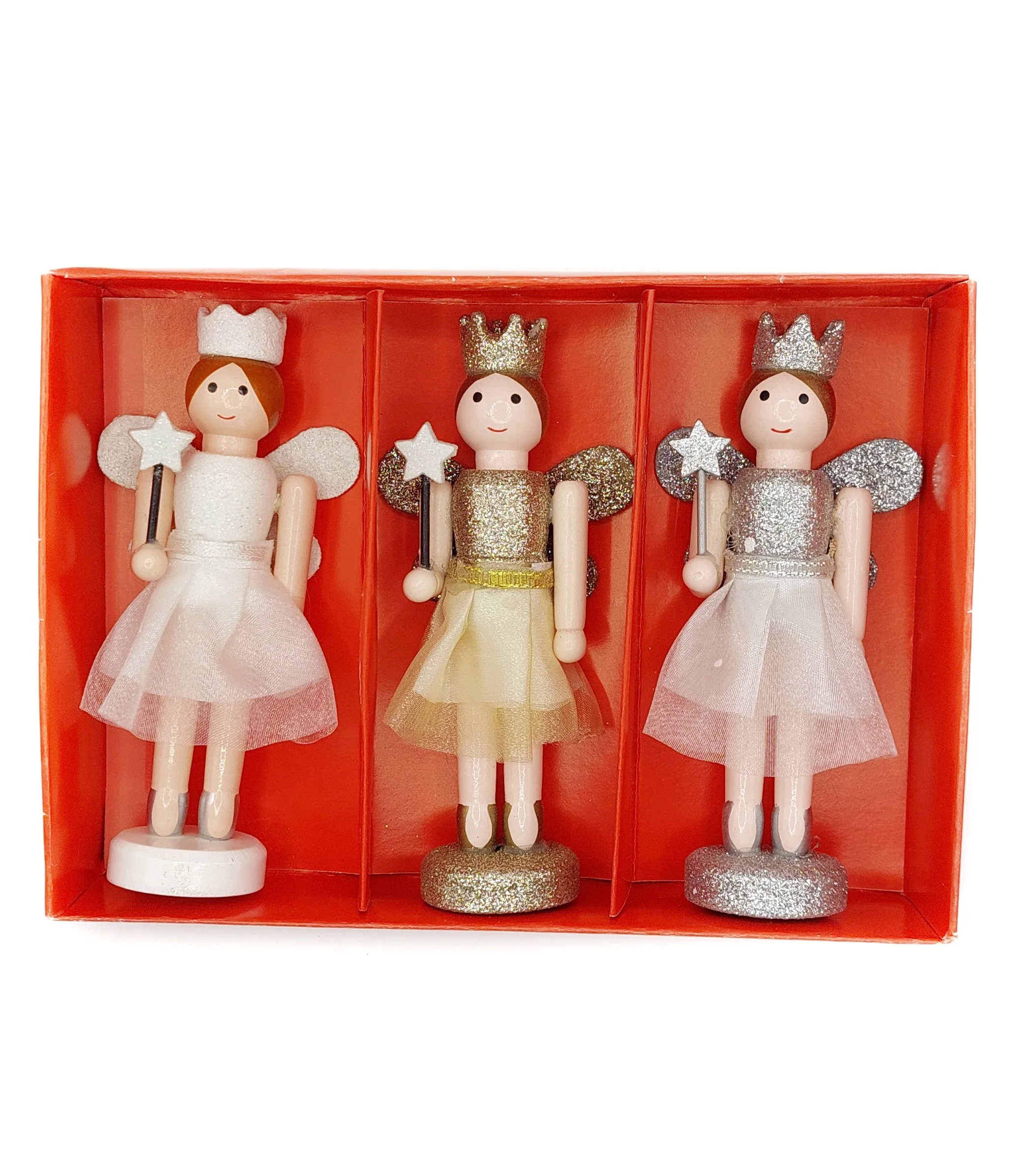 Christmas Fairies Set. Wizardi Classic Wooden Festive Decoration F07M14-13-N01657 - Image 2
