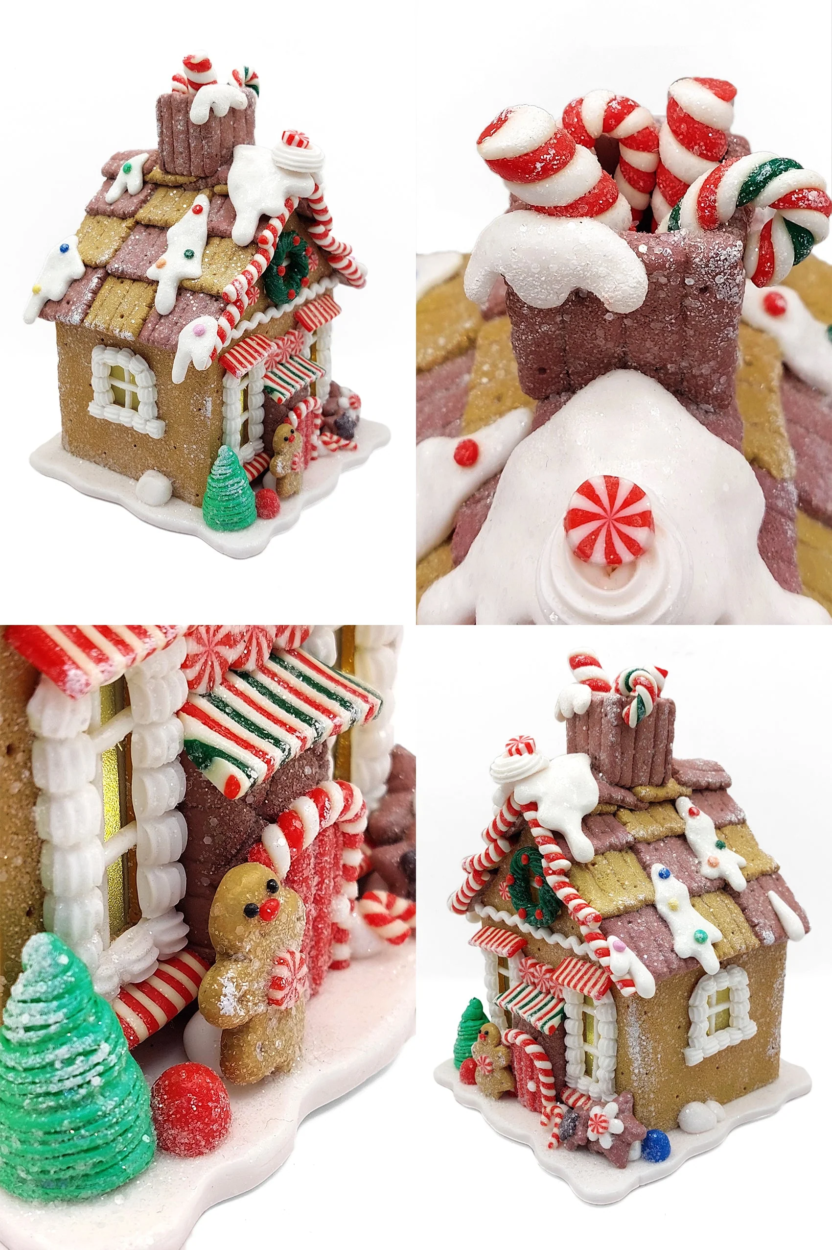 Christmas Gingerbread Candy House. Wizardi Festive Decoration F07-N2-21-KA605A - Image 3