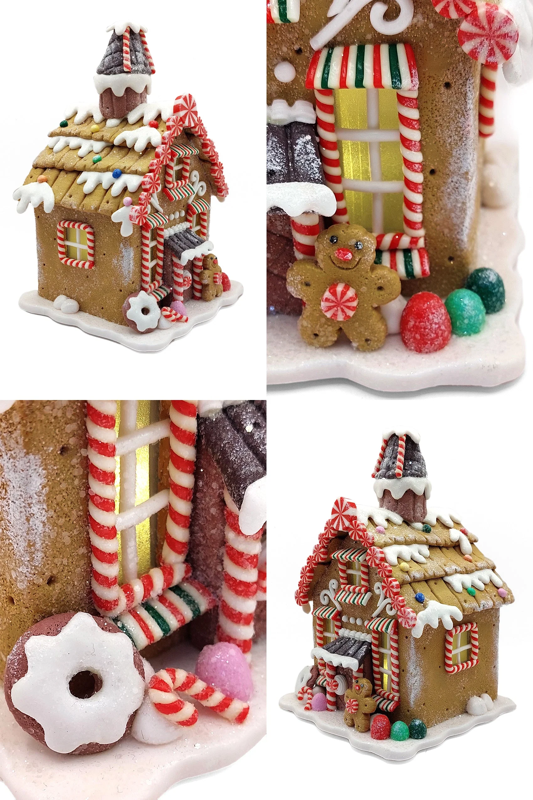 Christmas Gingerbread Candy House. Wizardi Festive Decoration F07-N2-21-KA605B - Image 3