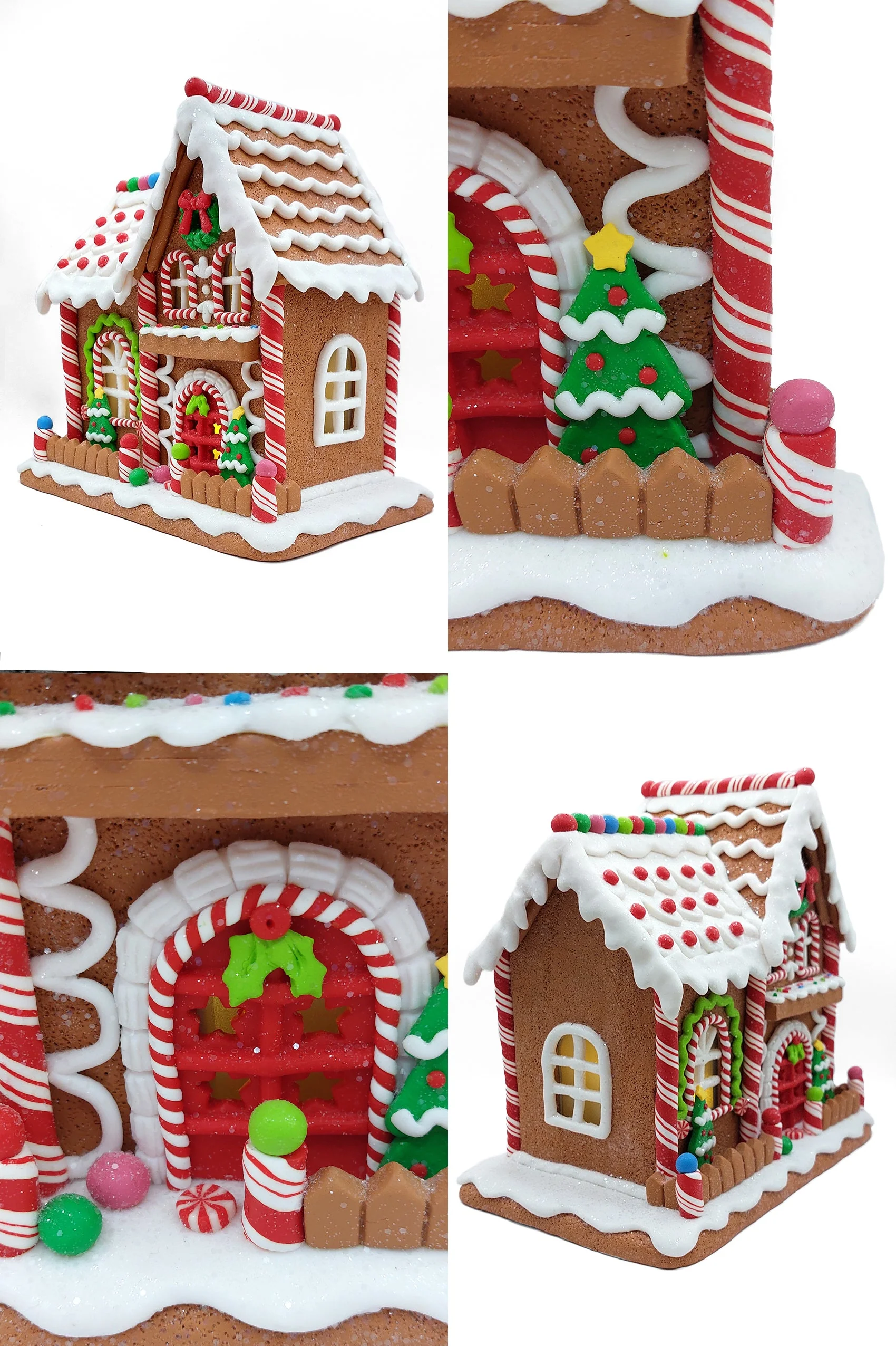 Christmas Gingerbread House Snowy Roof. Wizardi Festive Decoration F07-N2-24-A2560 - Image 3