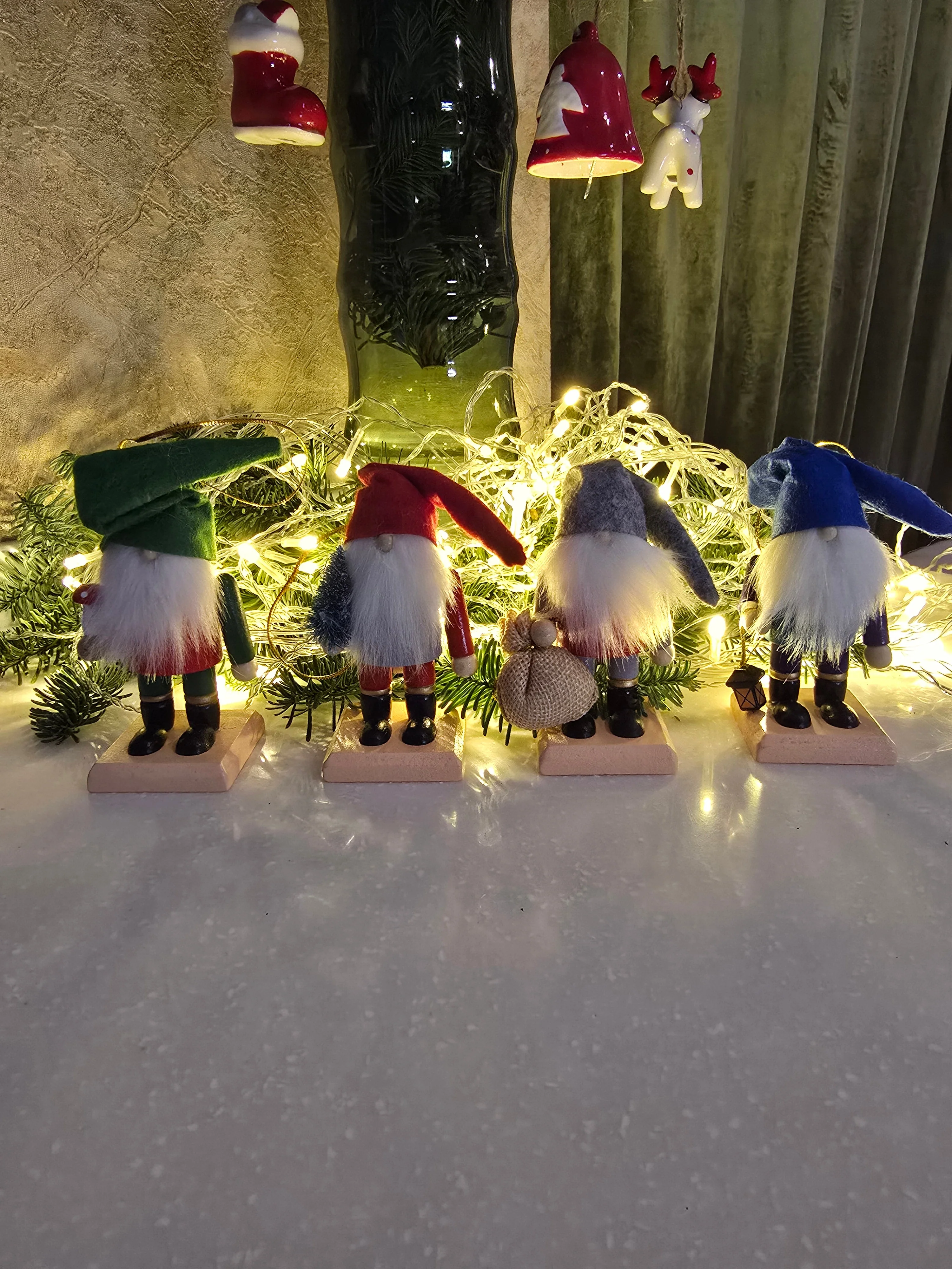 Christmas Gnomes Set. Wizardi Classic Wooden Festive Decoration F07M14-14 - Image 2