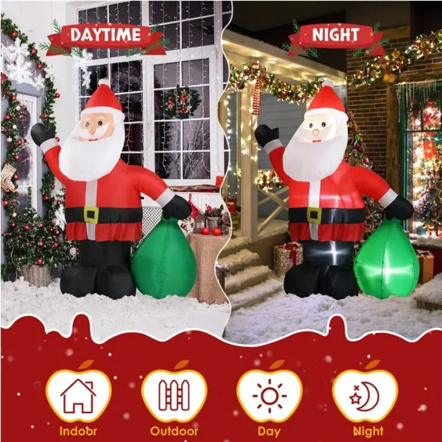Christmas Inflatable Santa Lights with LED for Indoor & Outdoor - Image 7