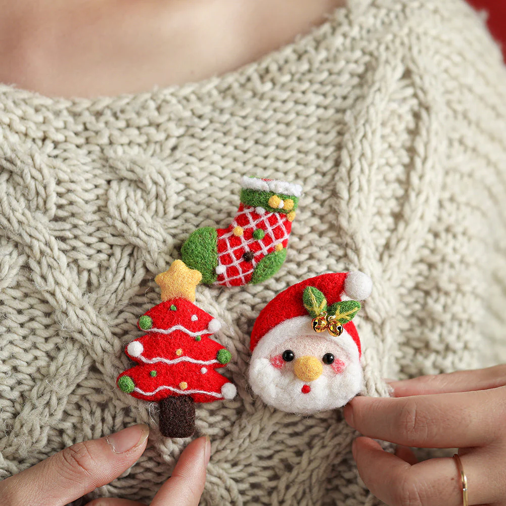 Christmas Needle Felting Kit. Wizardi DIY Wool Craft Kit F07N8-W333 - Image 2