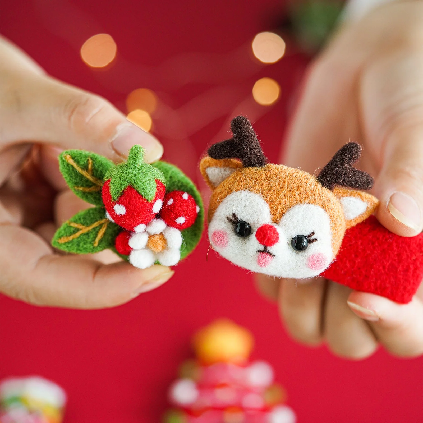 Christmas Needle Felting Kit. Wizardi DIY Wool Craft Kit F07N8-Z-13 - Image 7