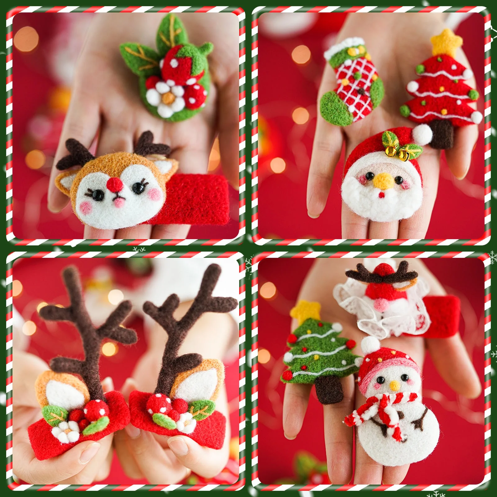 Christmas Needle Felting Kit. Wizardi DIY Wool Craft Kit F07N8-Z-13 - Image 8