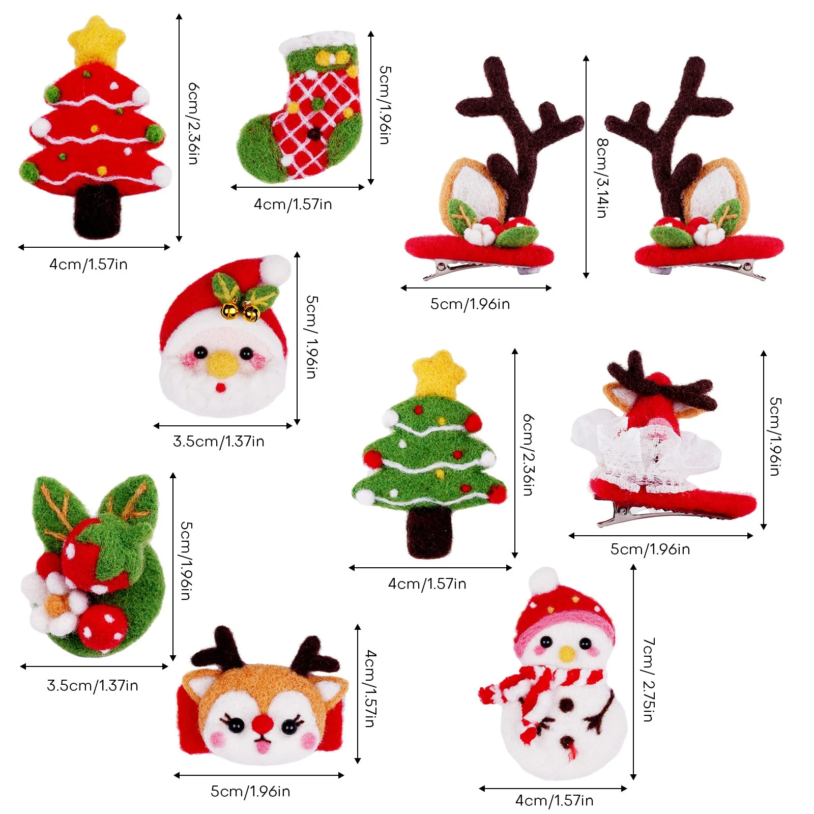 Christmas Needle Felting Kit. Wizardi DIY Wool Craft Kit F07N8-Z-13 - Image 9