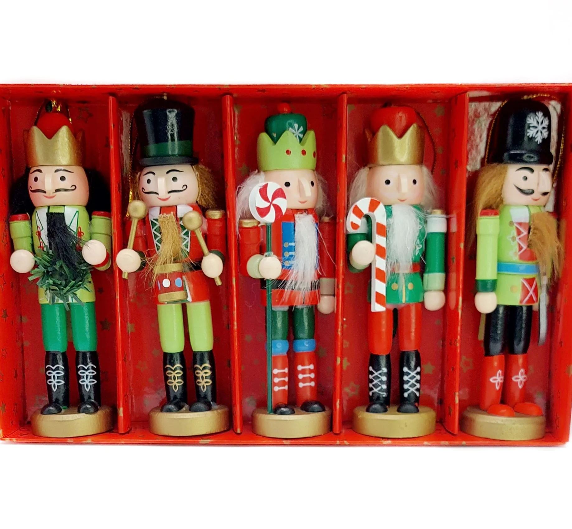 Christmas Nutcracker Set. Wizardi Classic Wooden Festive Decoration F07M14-15-N01626 - Image 2
