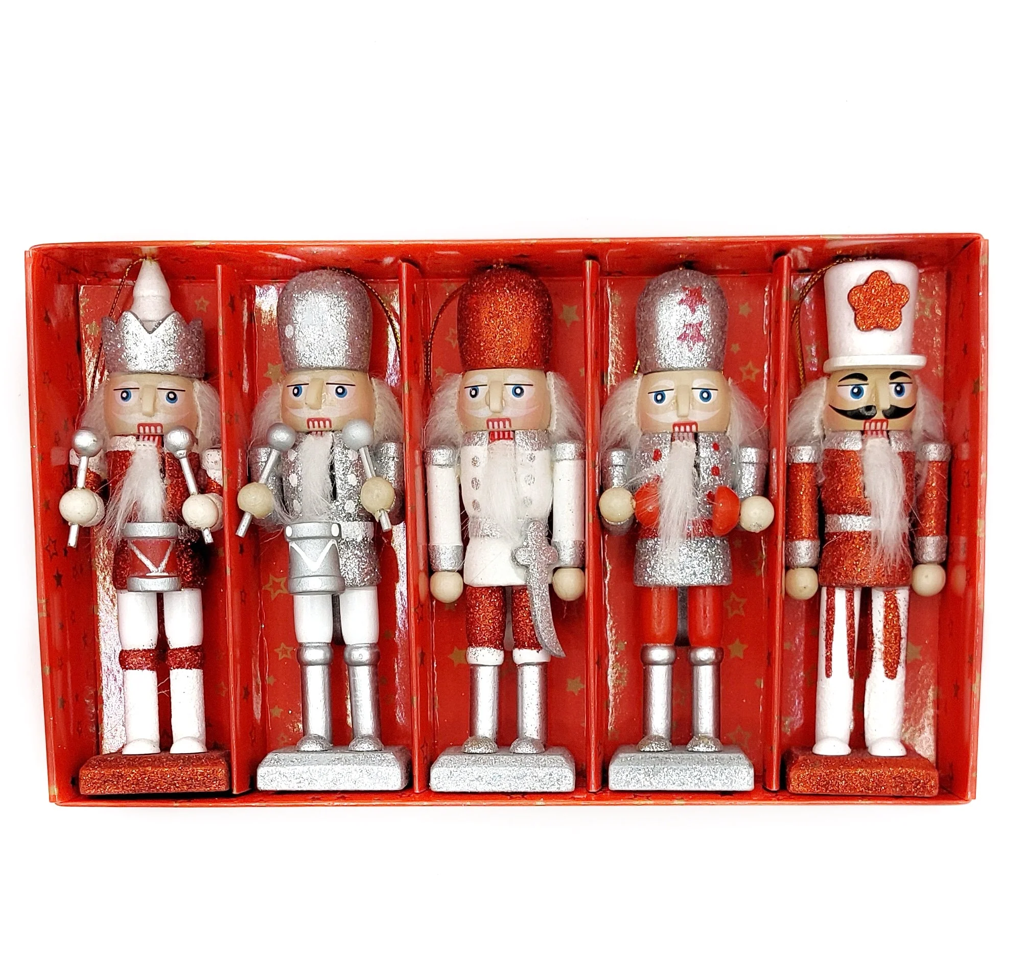 Christmas Nutcracker Set. Wizardi Classic Wooden Festive Decoration F07M14-16-N01249 - Image 2