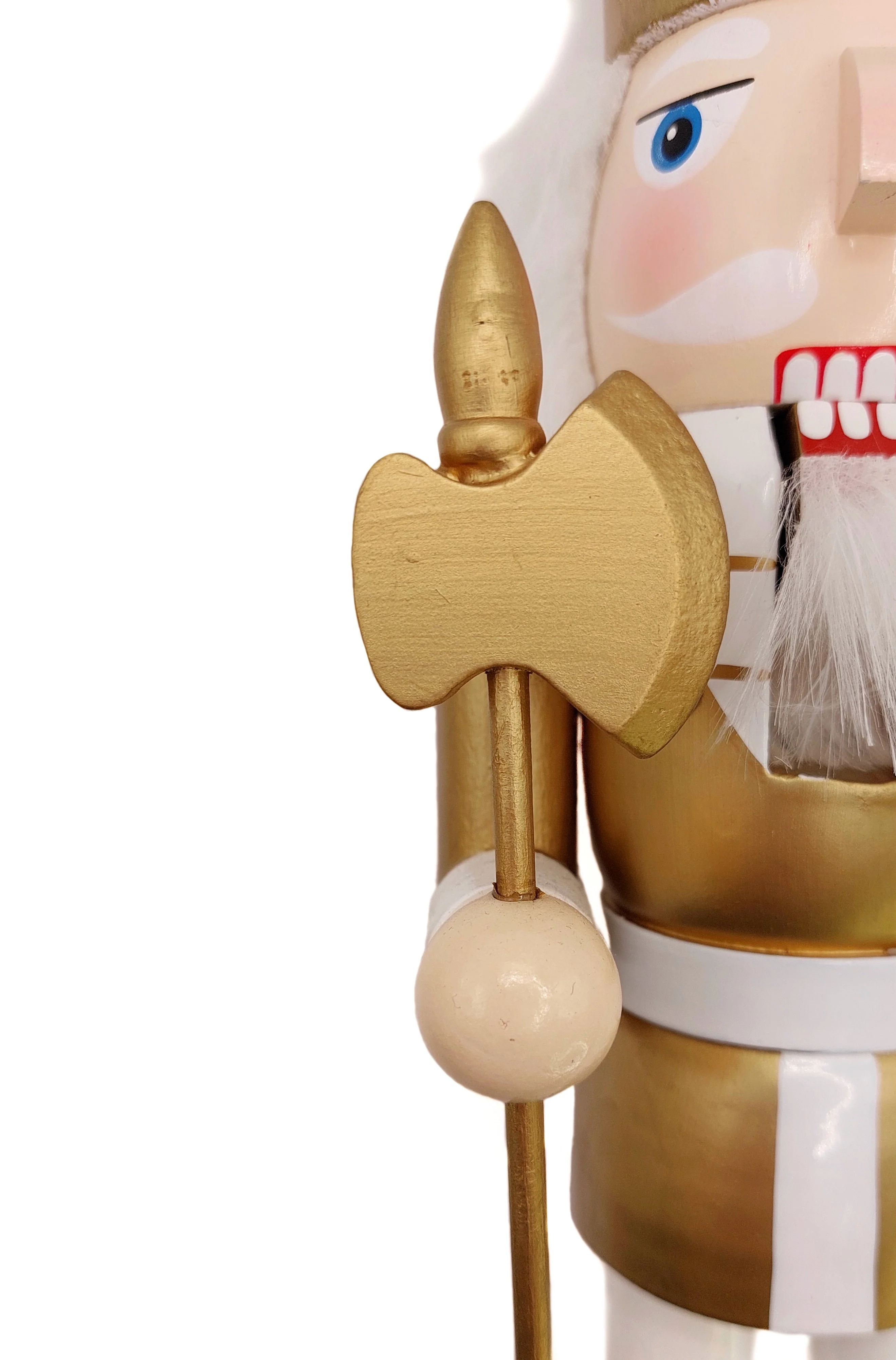 Christmas Nutcracker the Axeman. Wizardi Classic Wooden Festive Decoration F07M14-45-N01315D - Image 2