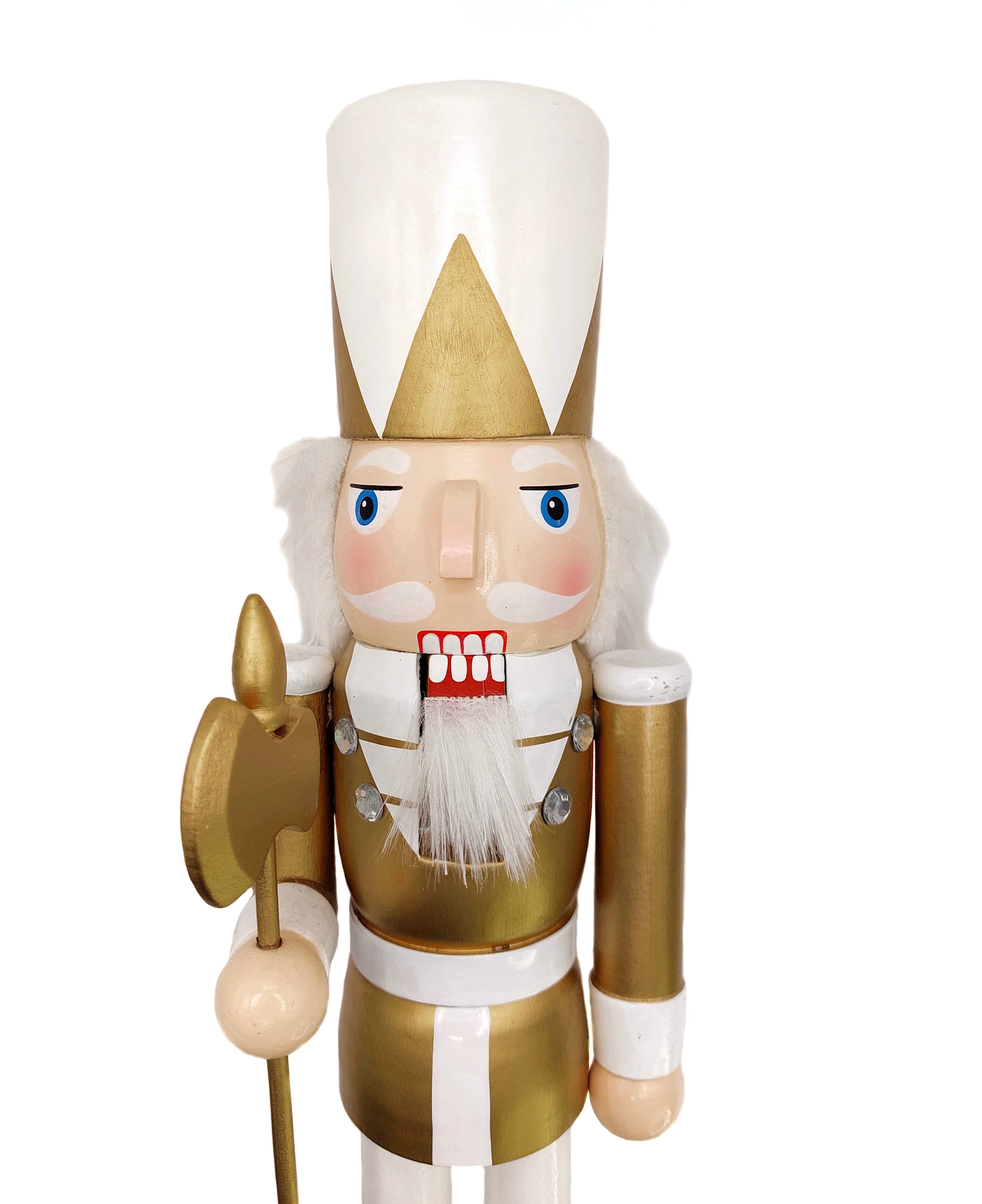 Christmas Nutcracker the Axeman. Wizardi Classic Wooden Festive Decoration F07M14-45-N01315D - Image 3