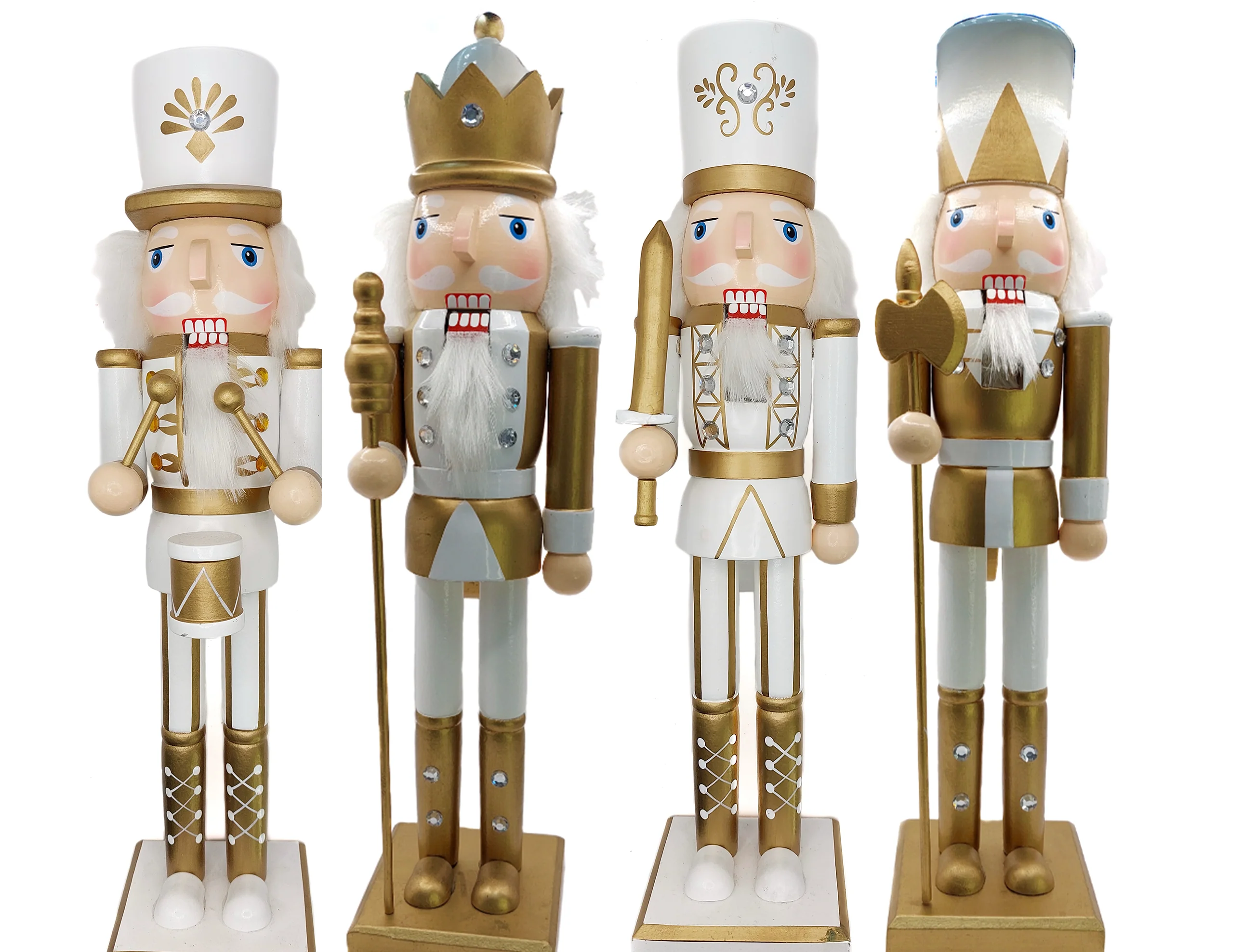 Christmas Nutcracker the Axeman. Wizardi Classic Wooden Festive Decoration F07M14-45-N01315D - Image 4