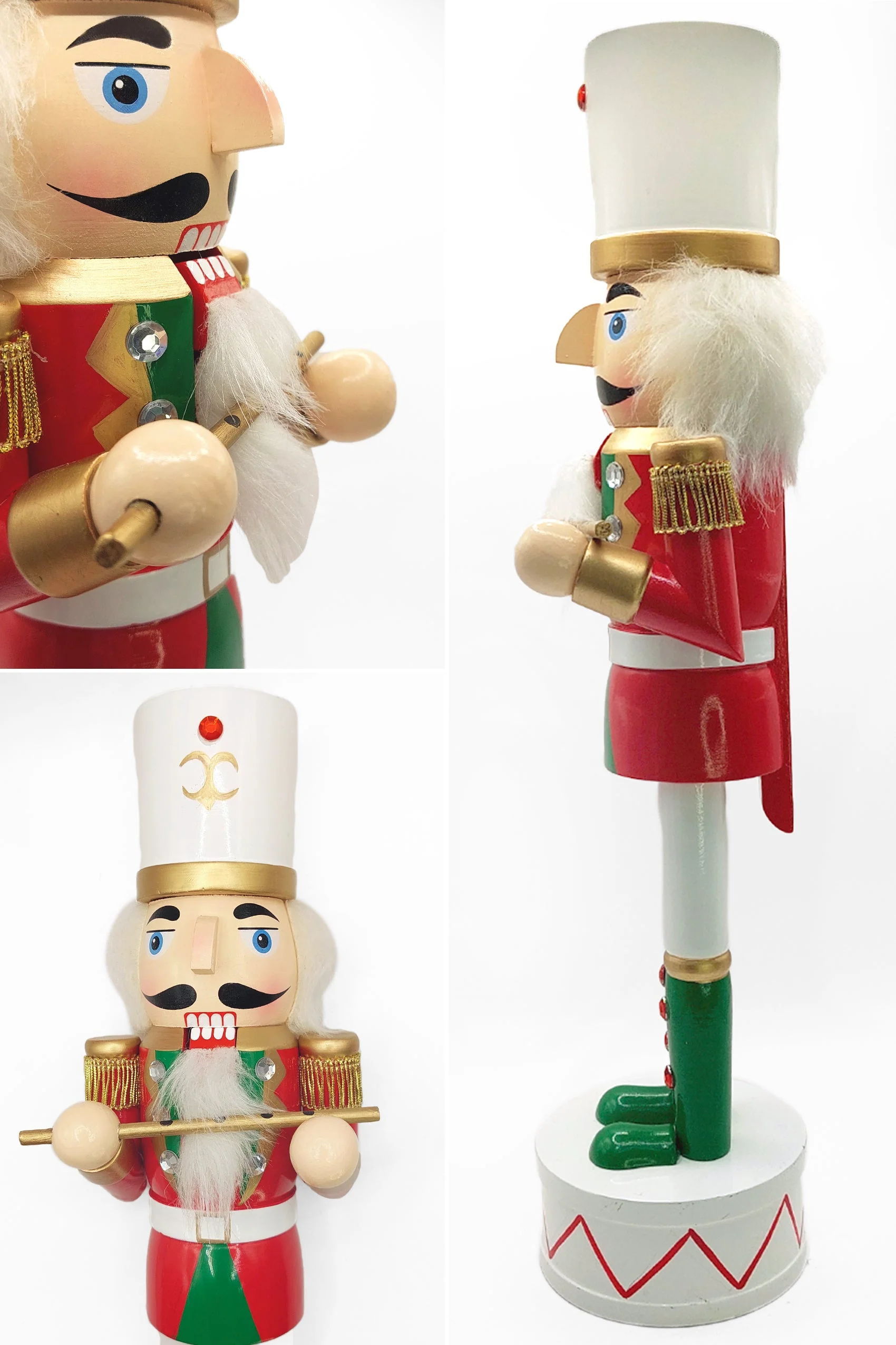 Christmas Nutcracker the Piper. Wizardi Classic Wooden Festive Decoration F07M14-32-N01819C - Image 2