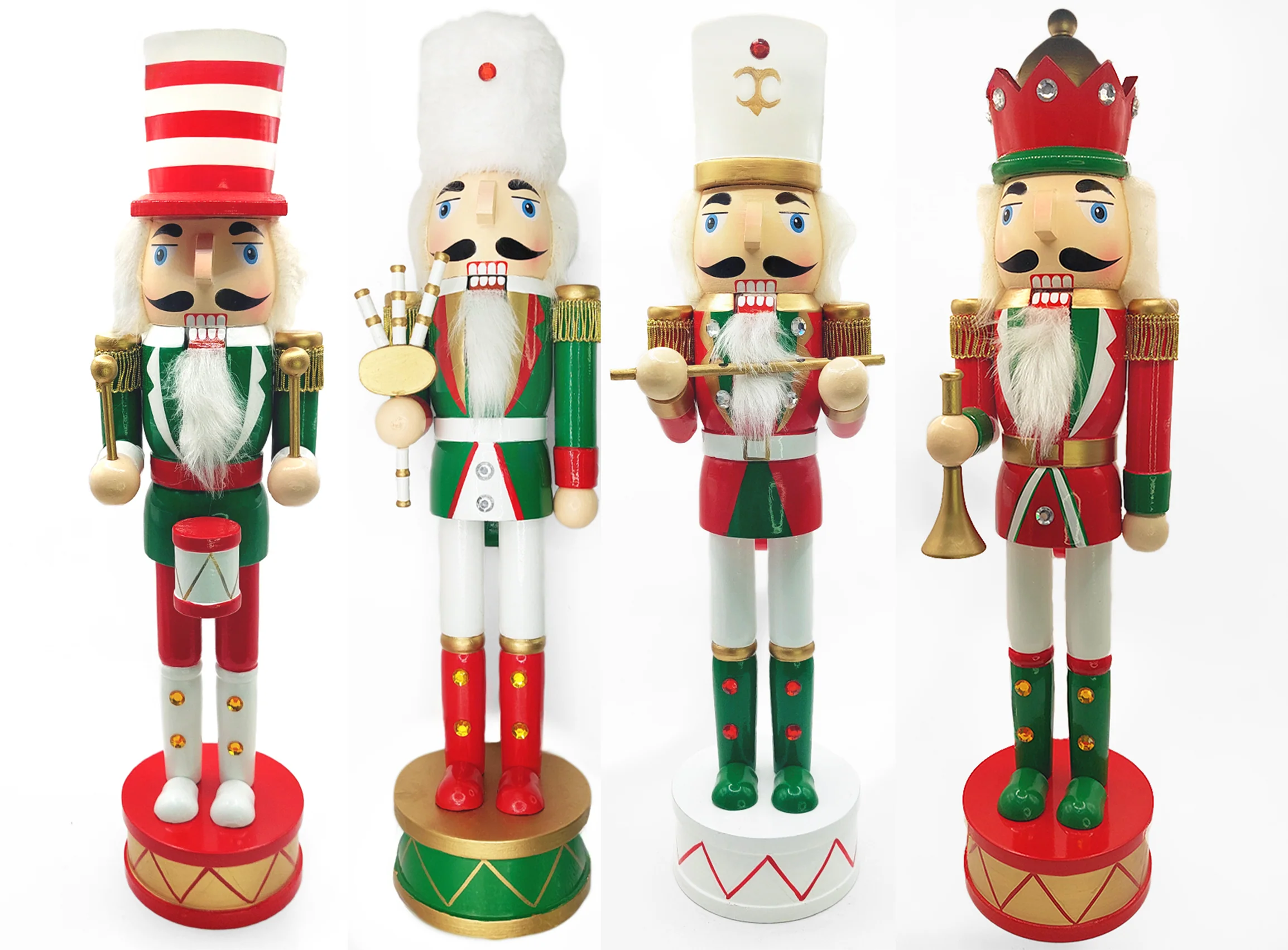 Christmas Nutcracker the Piper. Wizardi Classic Wooden Festive Decoration F07M14-32-N01819C - Image 4