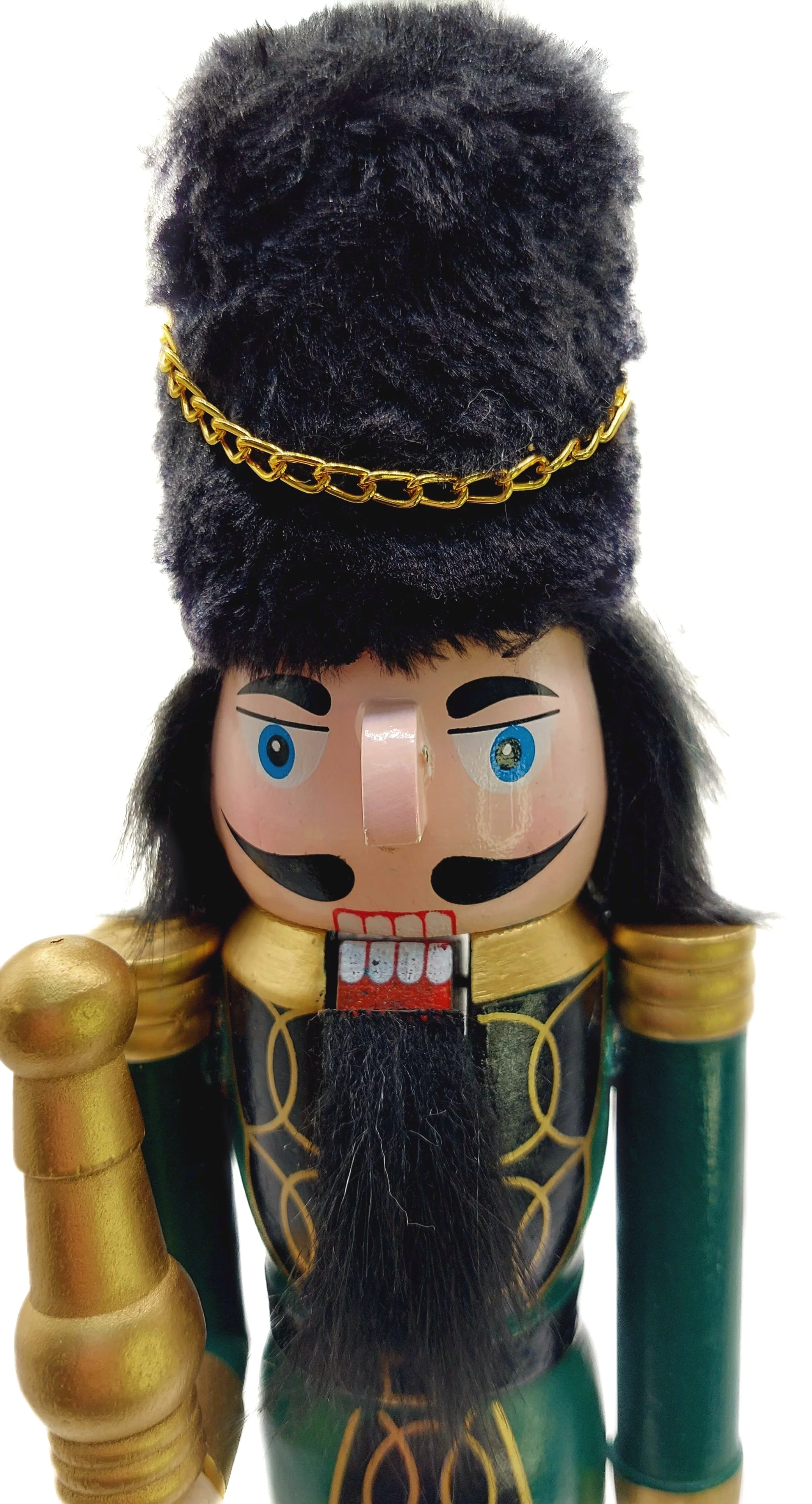 Christmas Nutcracker the Staffbearer. Wizardi Classic Wooden Festive Decoration F07M14-38-N01724D - Image 2