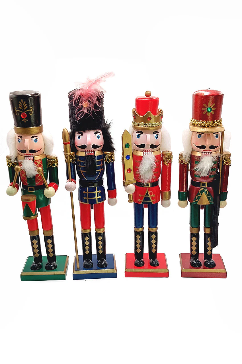 Christmas Nutcracker the Staffbearer. Wizardi Classic Wooden Festive Decoration F07M14-40-N01012C - Image 2