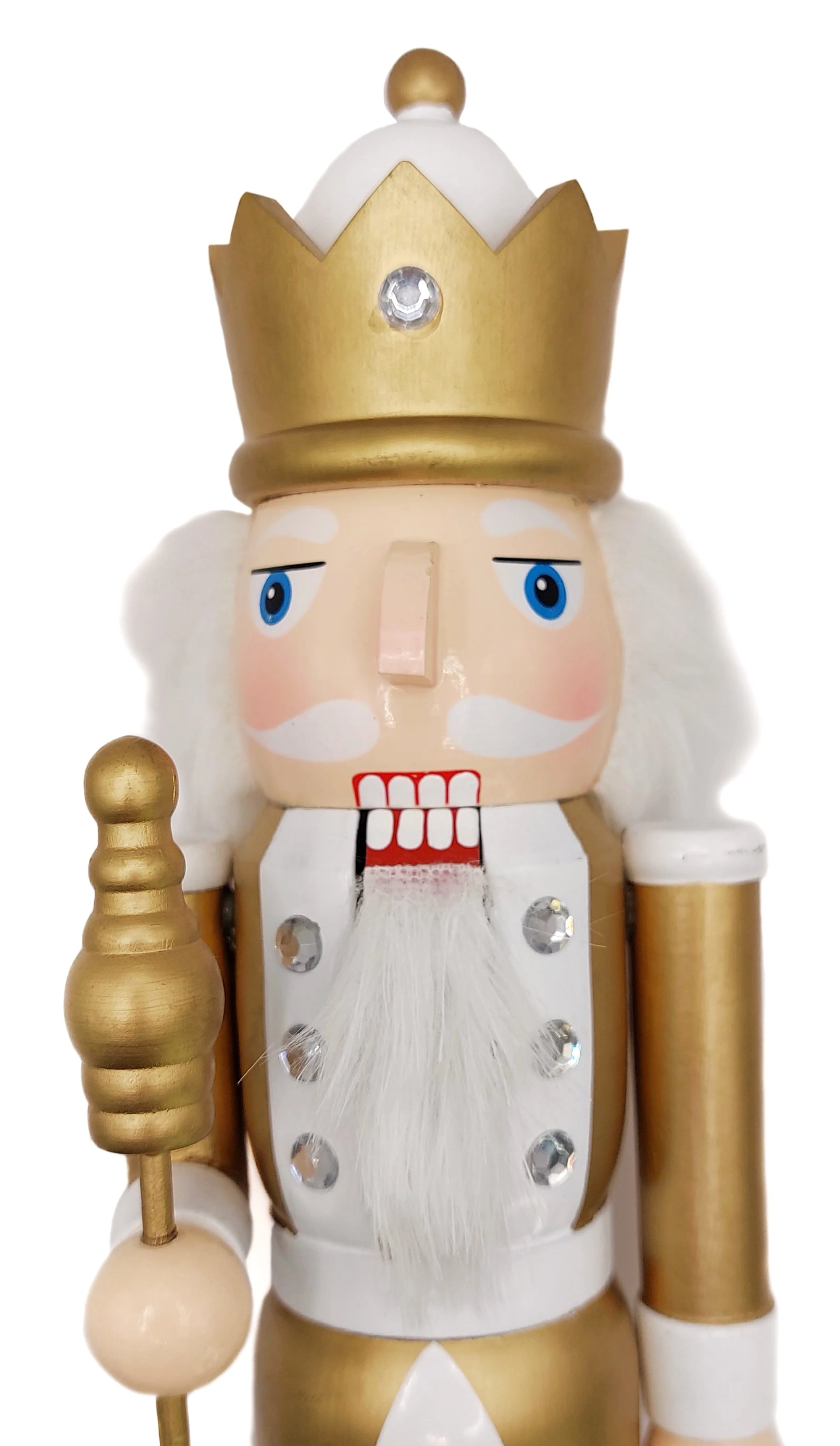 Christmas Nutcracker the Staffbearer. Wizardi Classic Wooden Festive Decoration F07M14-45-N01315B - Image 2
