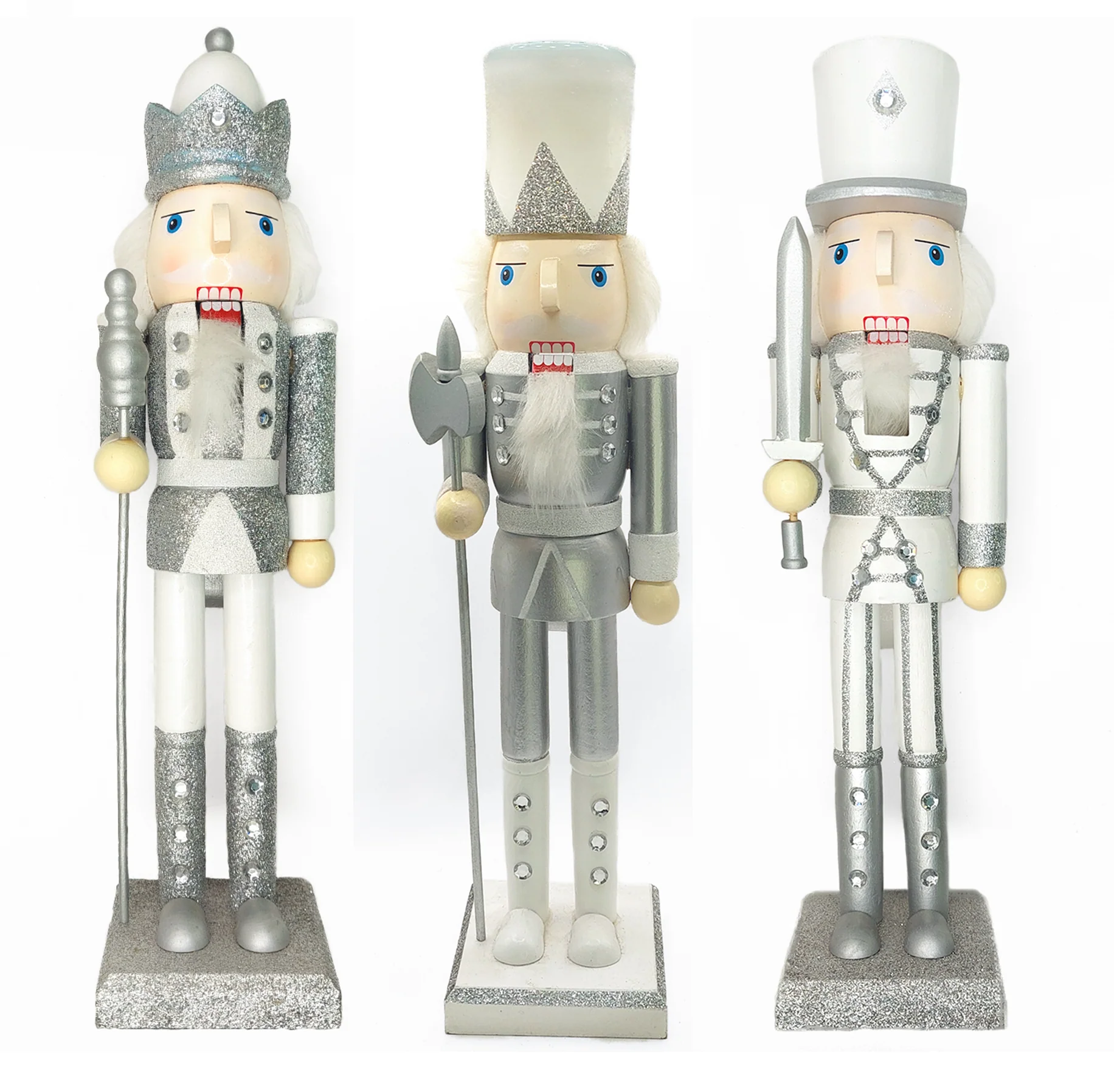 Christmas Nutcracker the Swordsman. Wizardi Classic Wooden Festive Decoration F07M14-33-N01222A - Image 2