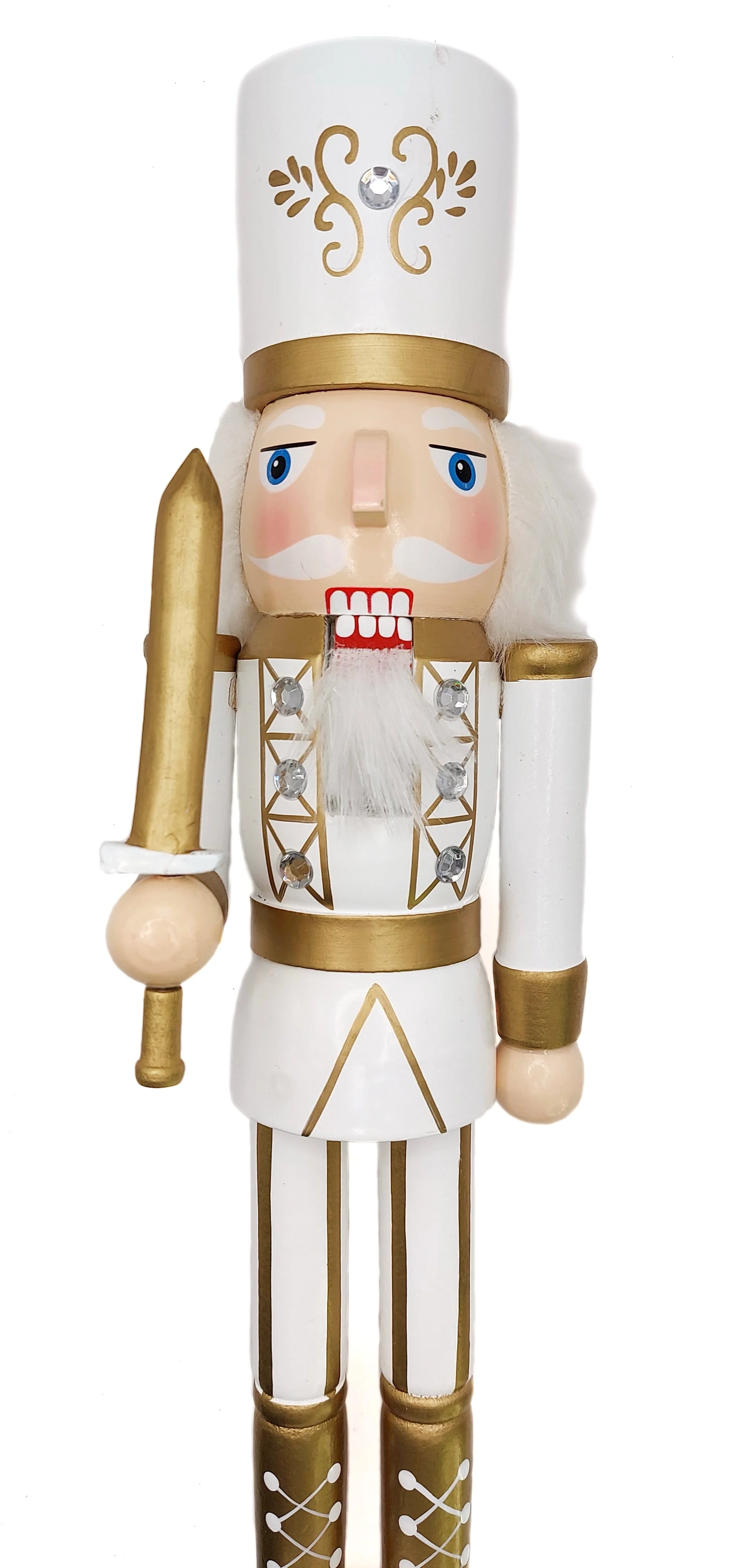 Christmas Nutcracker the Swordsman. Wizardi Classic Wooden Festive Decoration F07M14-45-N01315C - Image 2