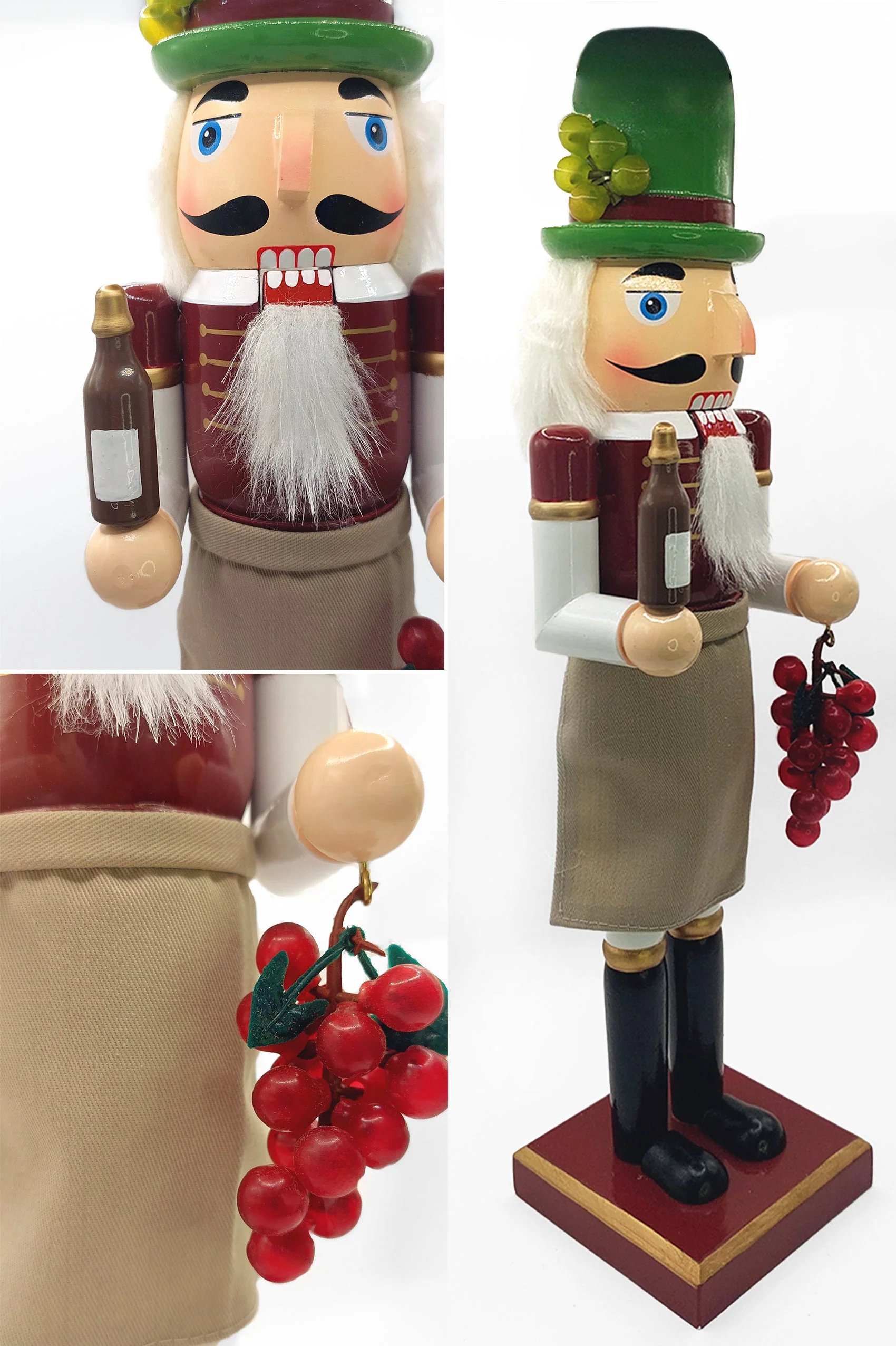 Christmas Nutcracker. Wizardi Classic Wooden Festive Decoration F07M14-20-N01850A - Image 2