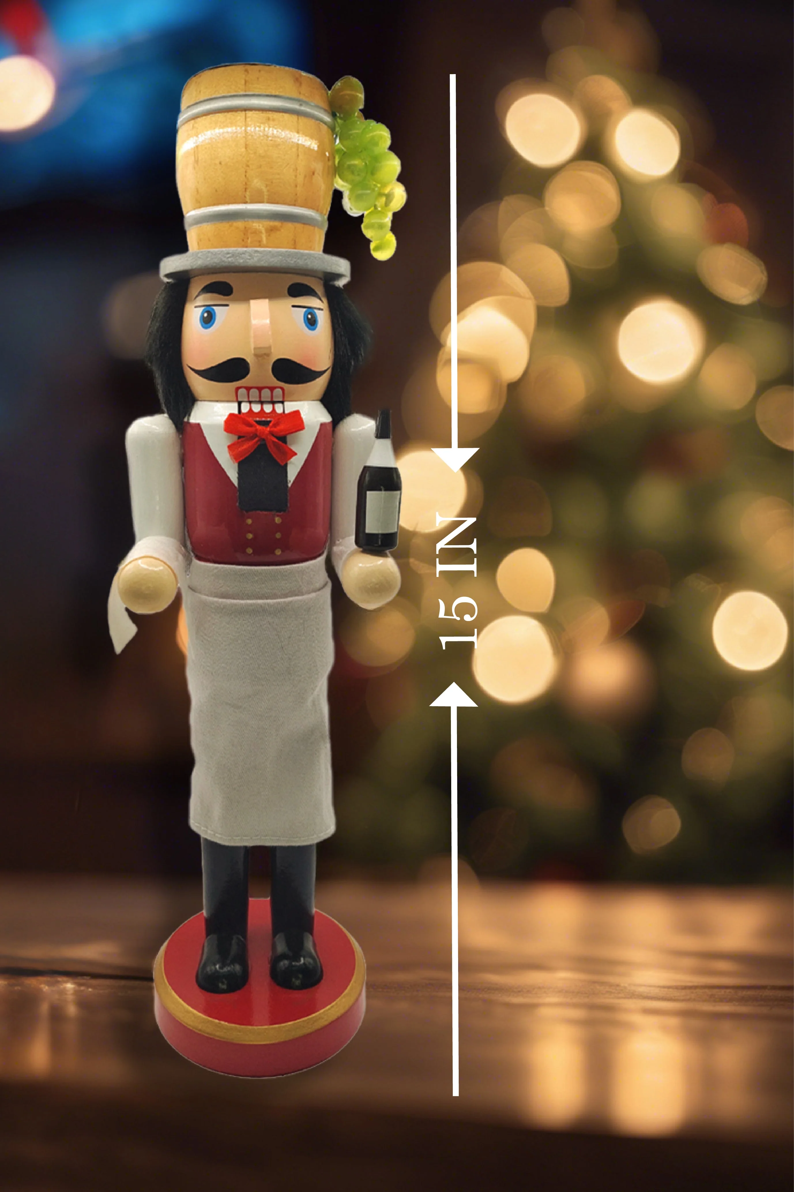 Christmas Nutcracker. Wizardi Classic Wooden Festive Decoration F07M14-20-N01850B - Image 3