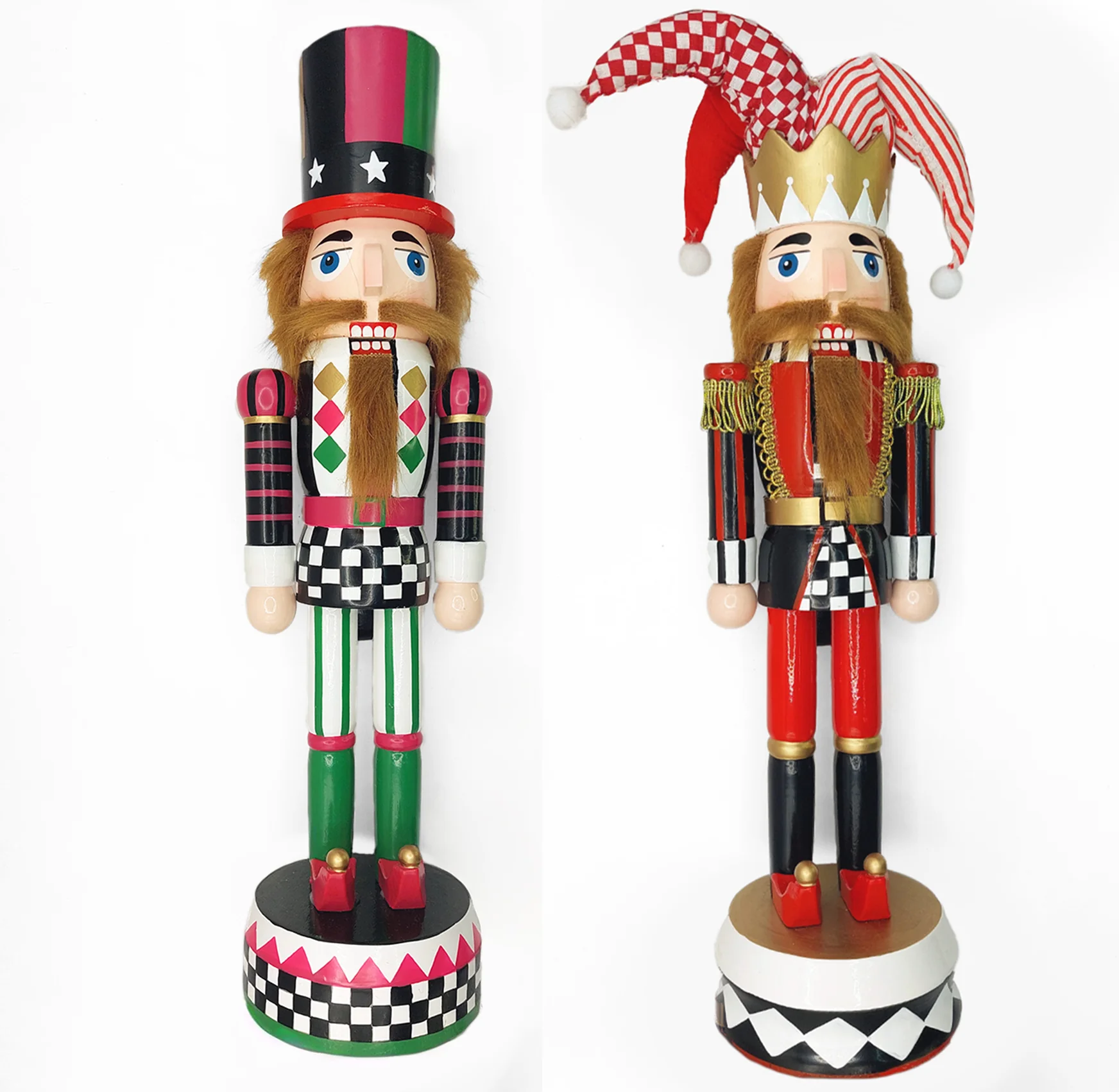 Christmas Nutcracker. Wizardi Classic Wooden Festive Decoration F07M14-37-N01833A - Image 4