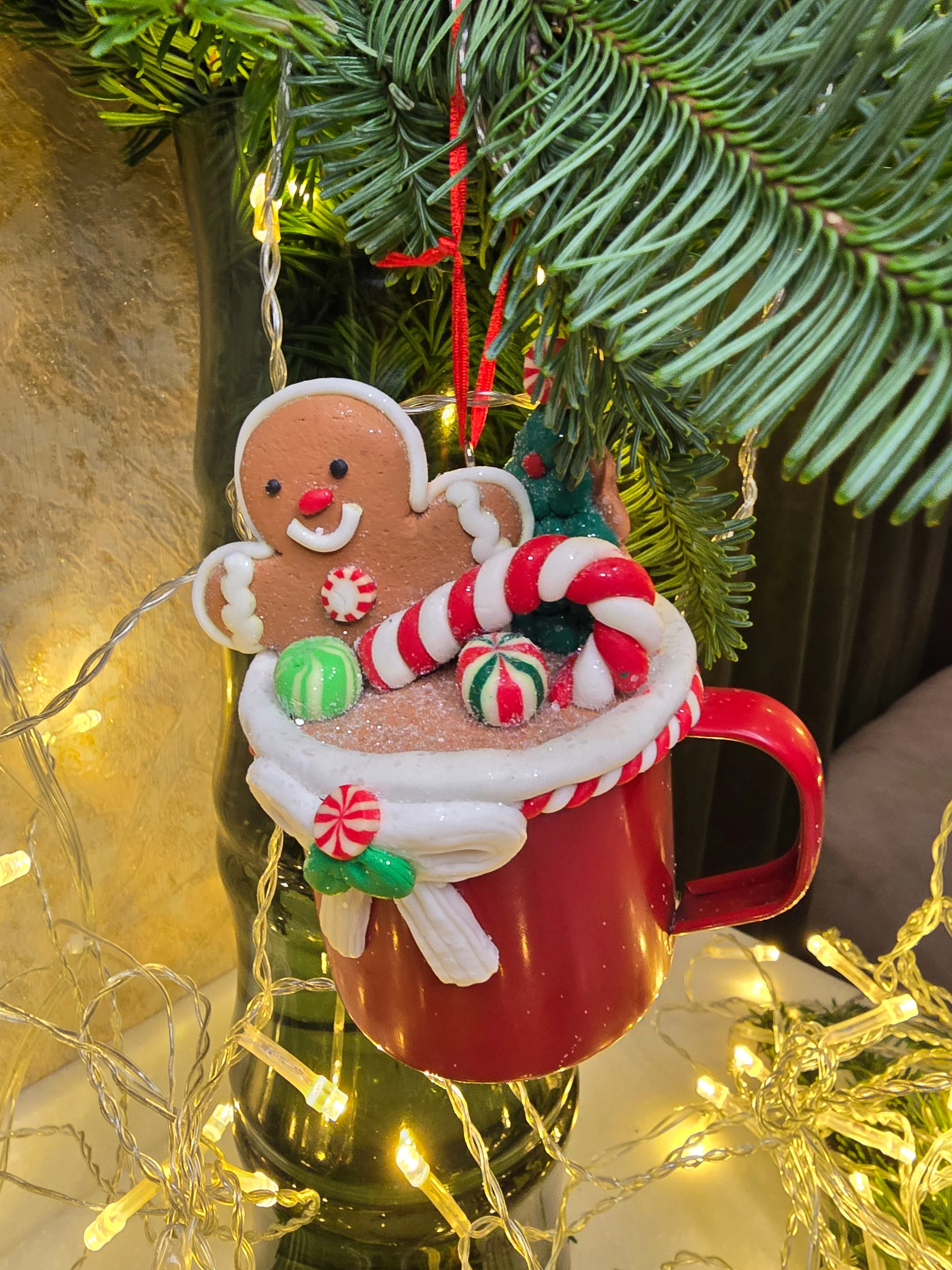Christmas Ornament - Cup with Santa. Wizardi Festive Decoration F07-N2-19-DAA101C - Image 2