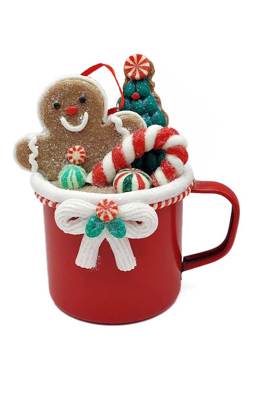 Christmas Ornament - Cup with Santa. Wizardi Festive Decoration F07-N2-19-DAA101C - Image 3