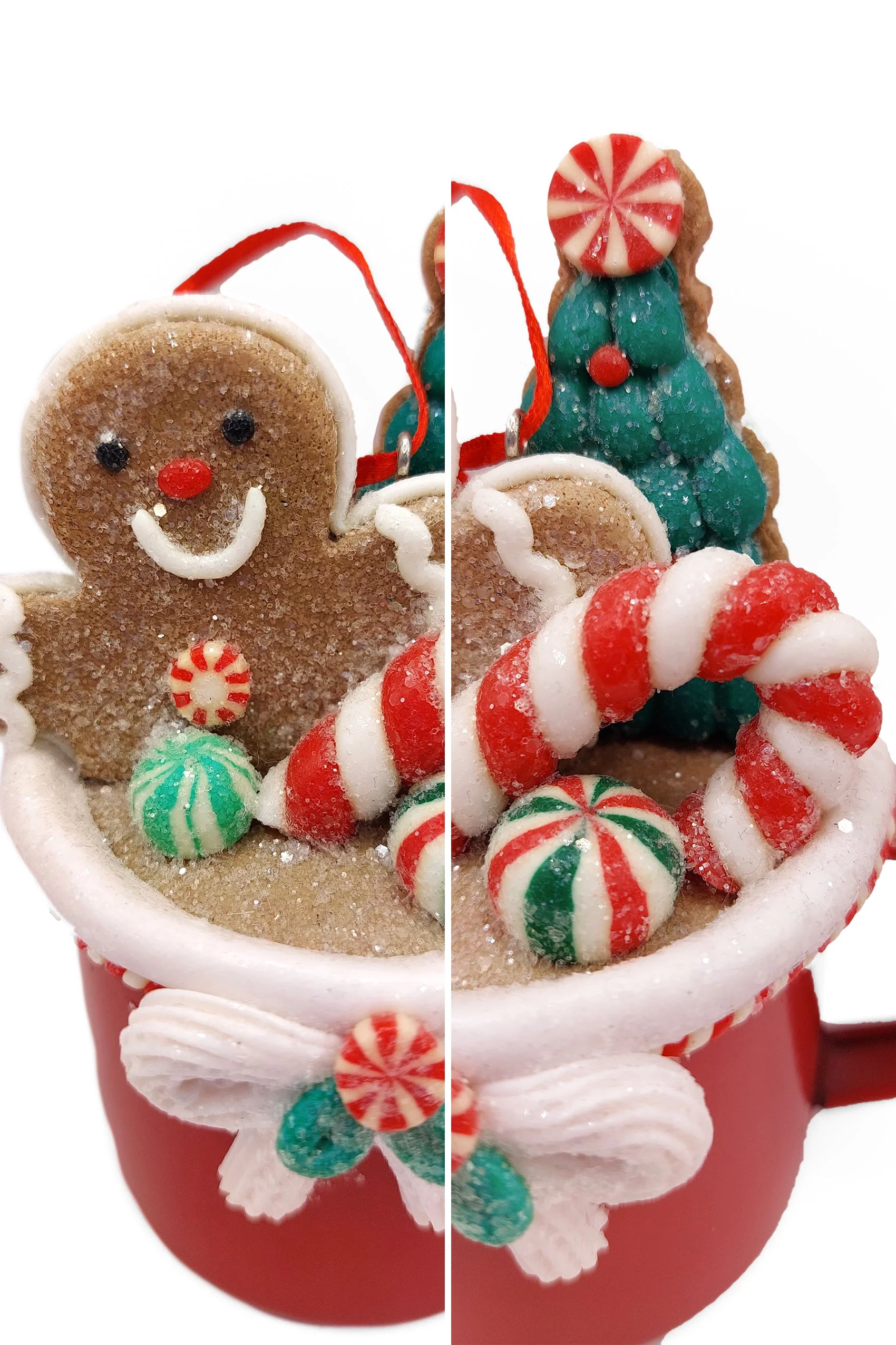 Christmas Ornament - Cup with Santa. Wizardi Festive Decoration F07-N2-19-DAA101C - Image 4