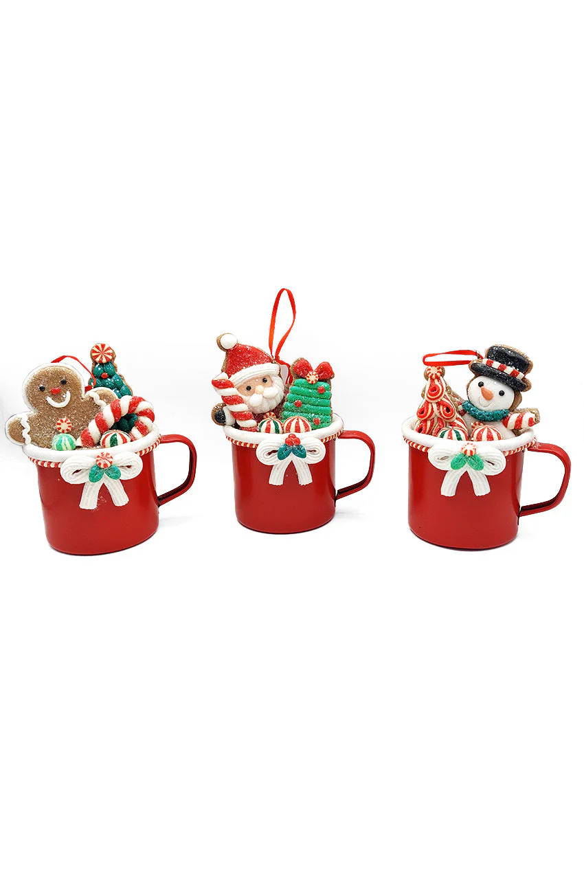 Christmas Ornament - Cup with Santa. Wizardi Festive Decoration F07-N2-19-DAA101C - Image 5