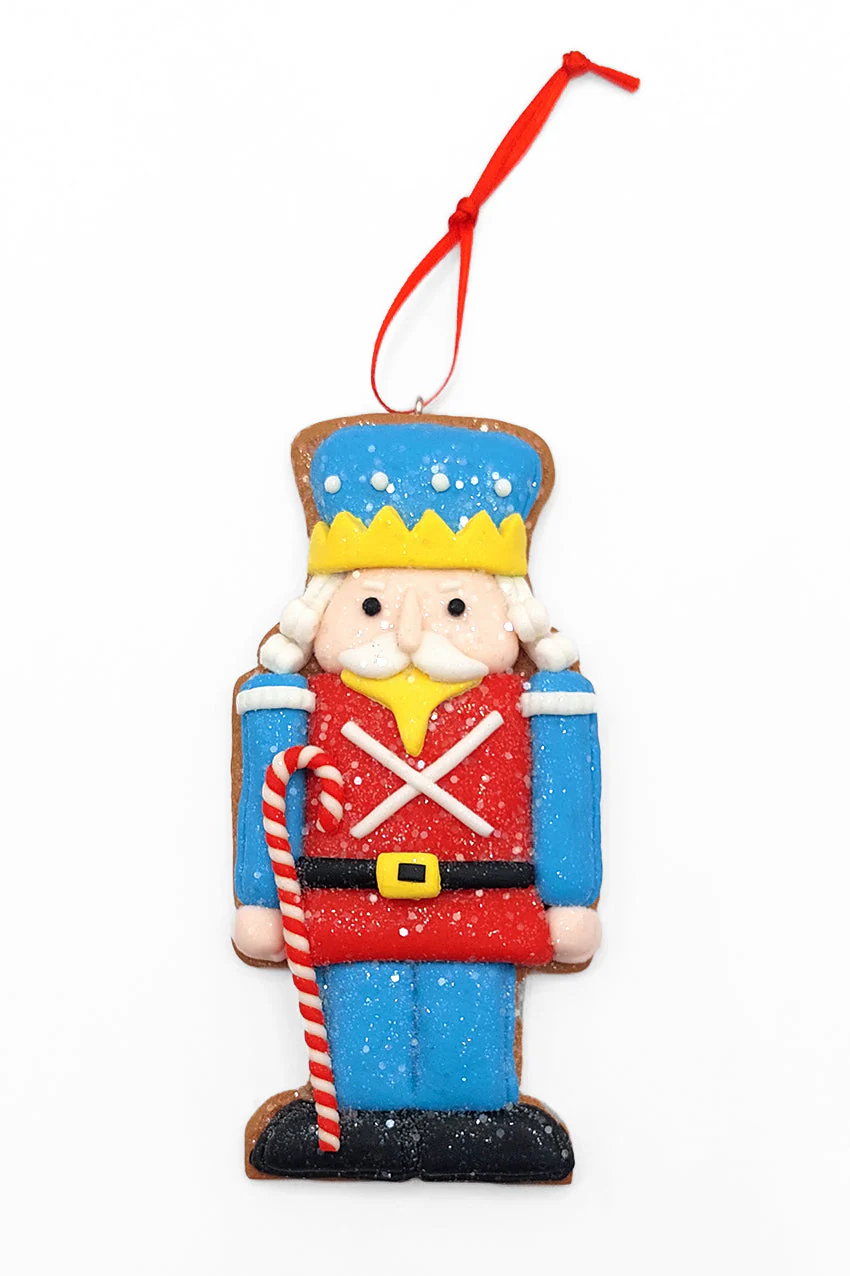 Christmas Ornament - Gingerbread Blue Soldier. Wizardi Festive Decoration F07-N2-4-A2584B - Image 2