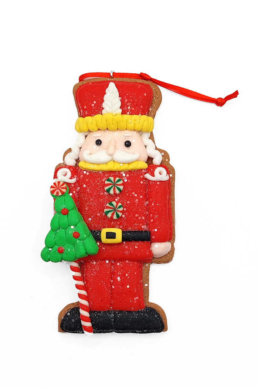 Christmas Ornament- Gingerbread Red Soldier. Wizardi Festive Decoration F07-N2-4-A2584A - Image 2