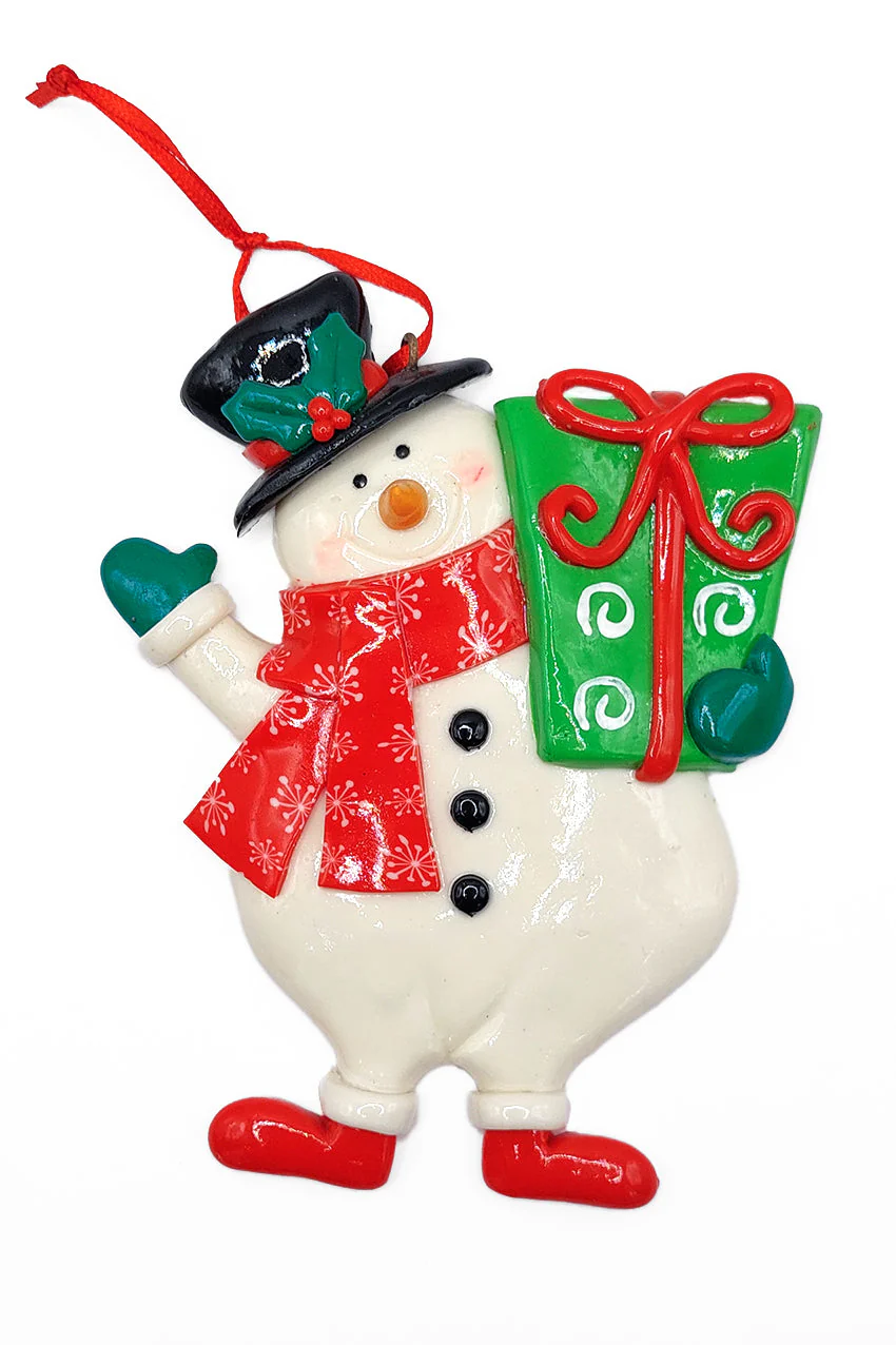 Christmas Ornament - Gloss Gingerbread y  Snowman. Wizardi Festive Decoration F07-N2-13-SEE203B - Image 2