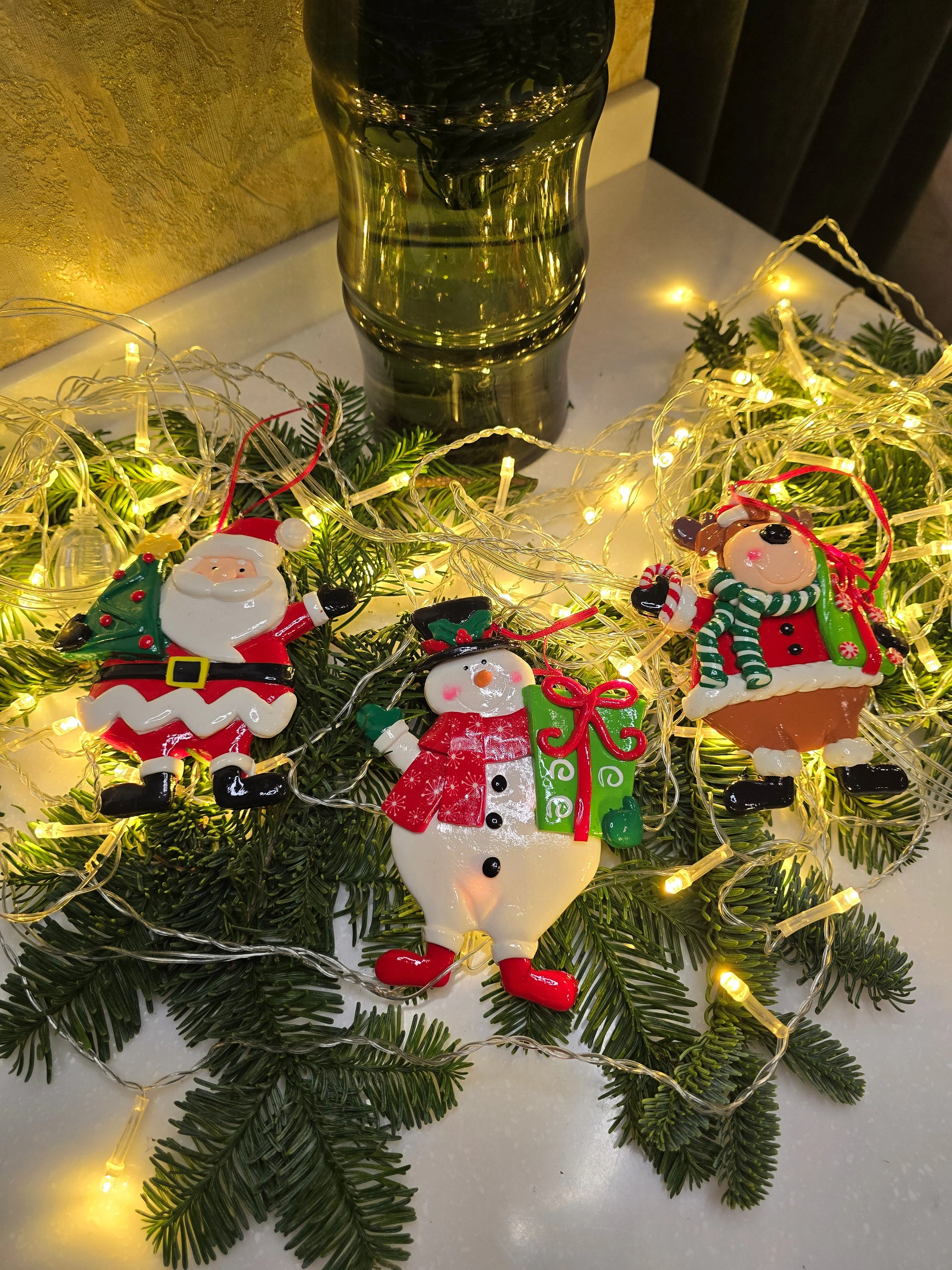 Christmas Ornament - Gloss Gingerbread y  Snowman. Wizardi Festive Decoration F07-N2-13-SEE203B - Image 4