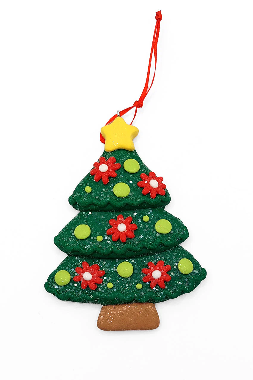 Christmas Ornament - Glossy Gingerbread Christmas Tree. Wizardi Festive Decoration F07-N2-6-A2585A - Image 2